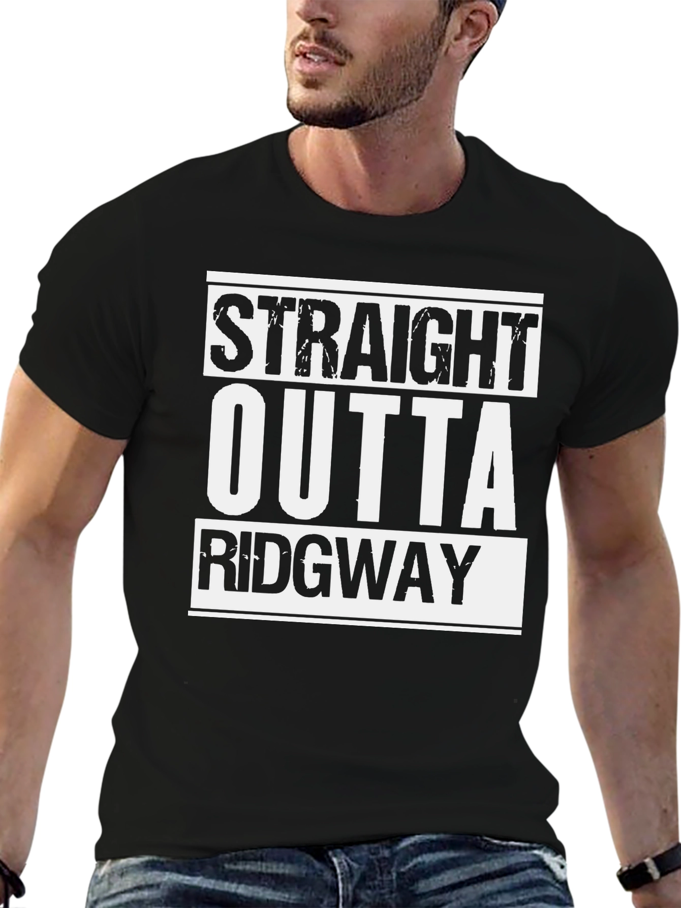 Straight Outta Ridgway Black T-Shirt