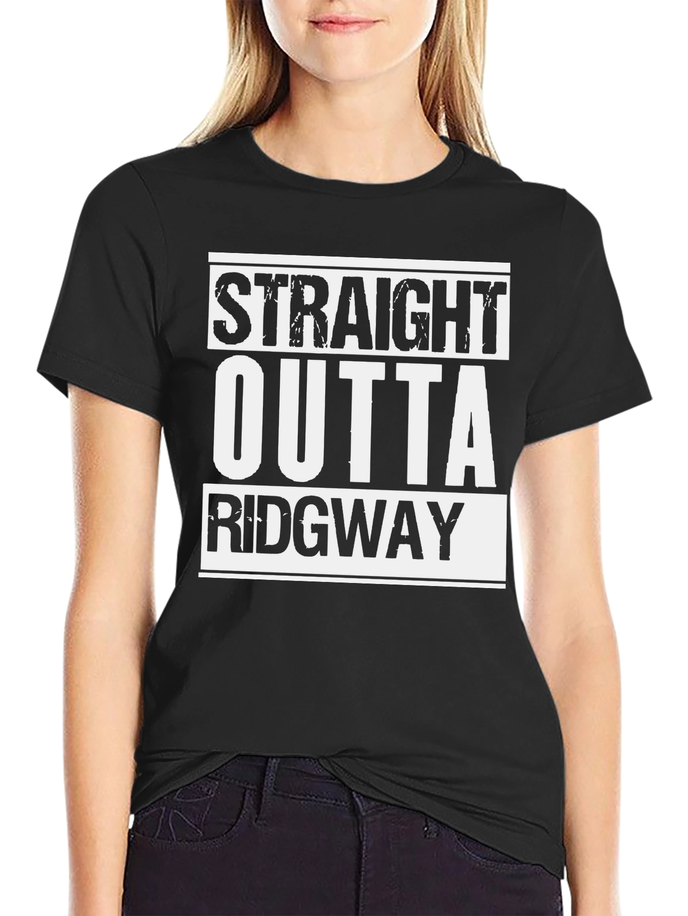 Straight Outta Ridgway Black T-Shirt