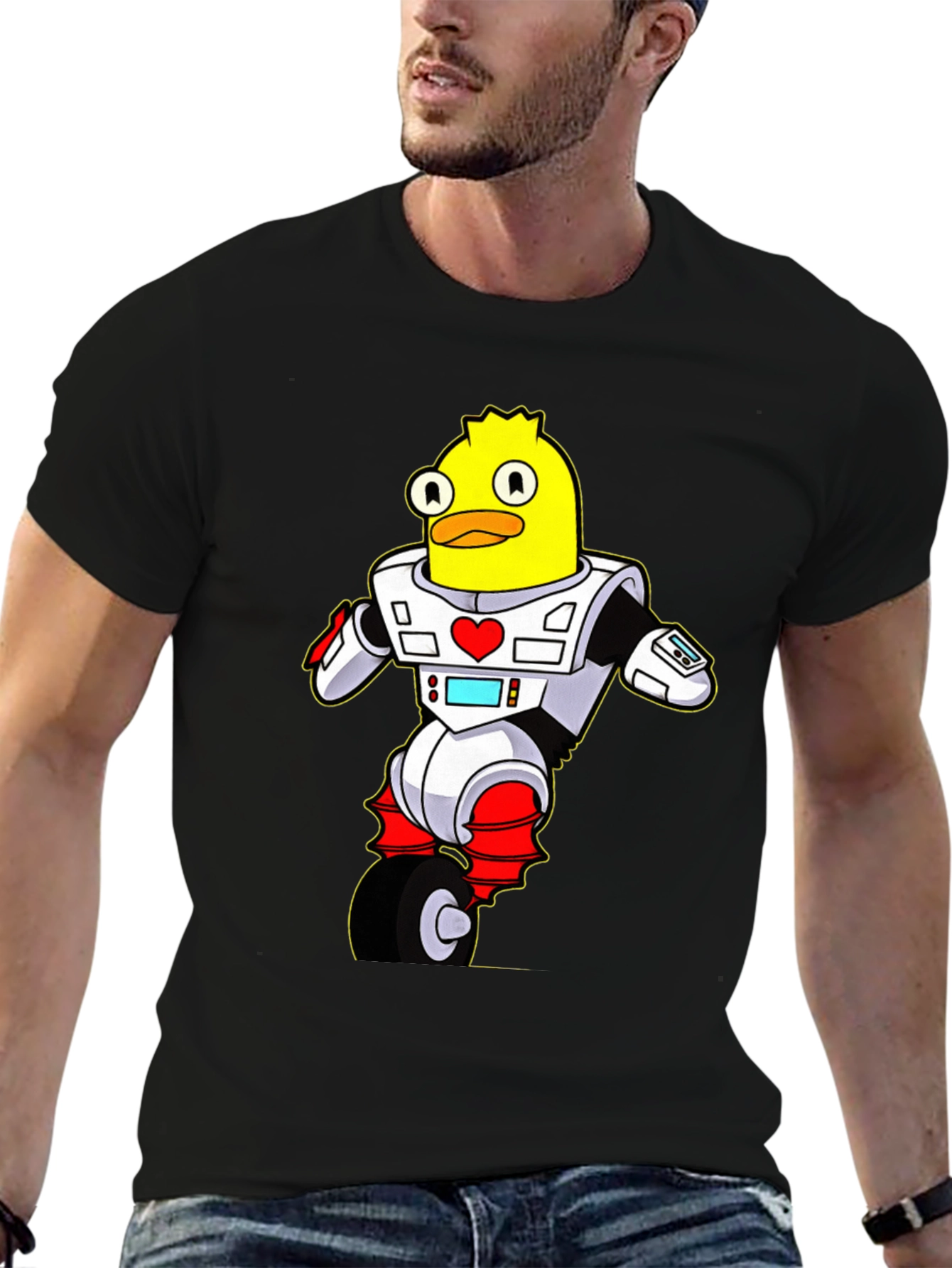 Robot Duck T-Shirt - Sci-Fi Cartoon Tee