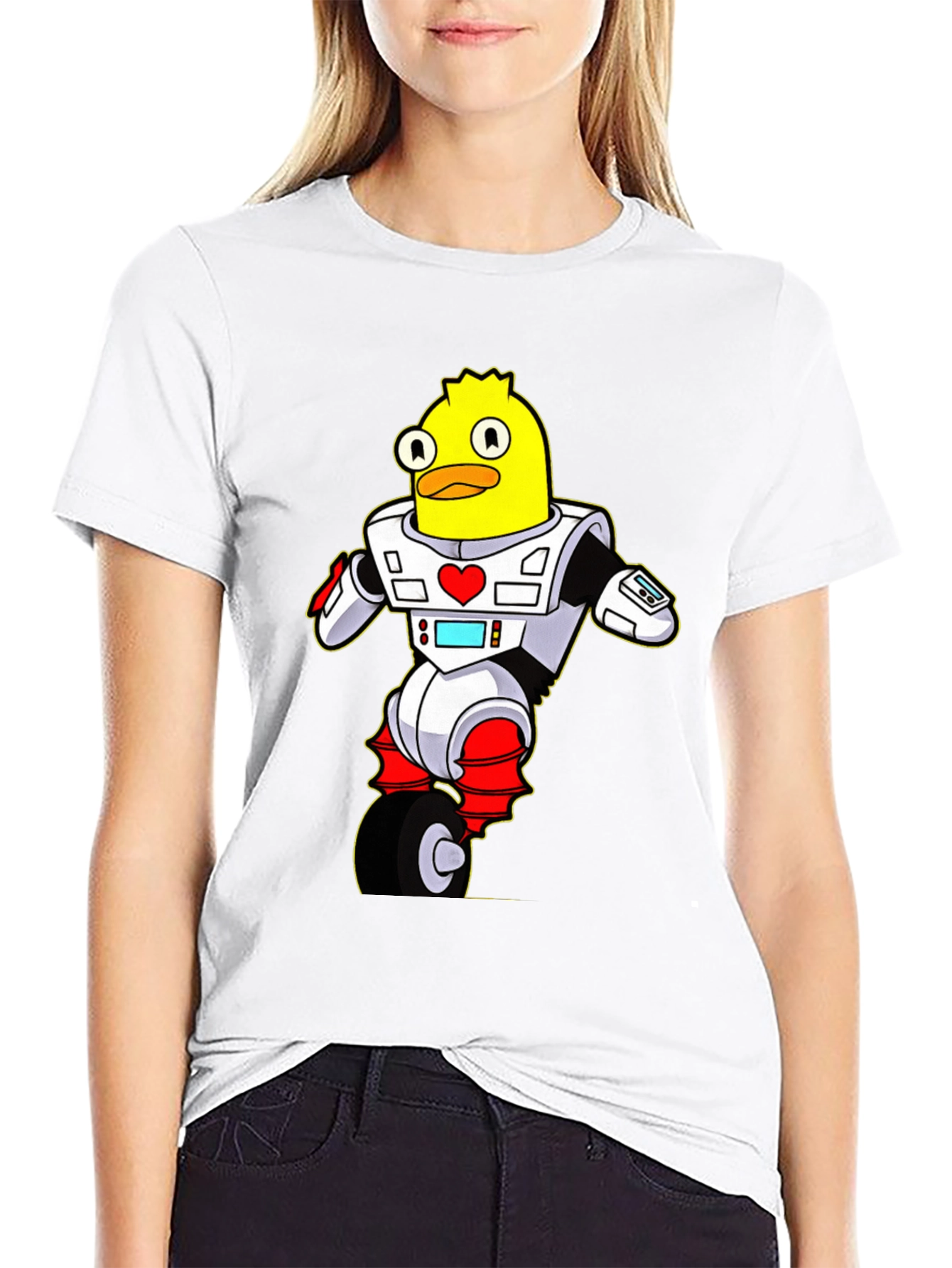 Robot Duck T-Shirt - Sci-Fi Cartoon Tee