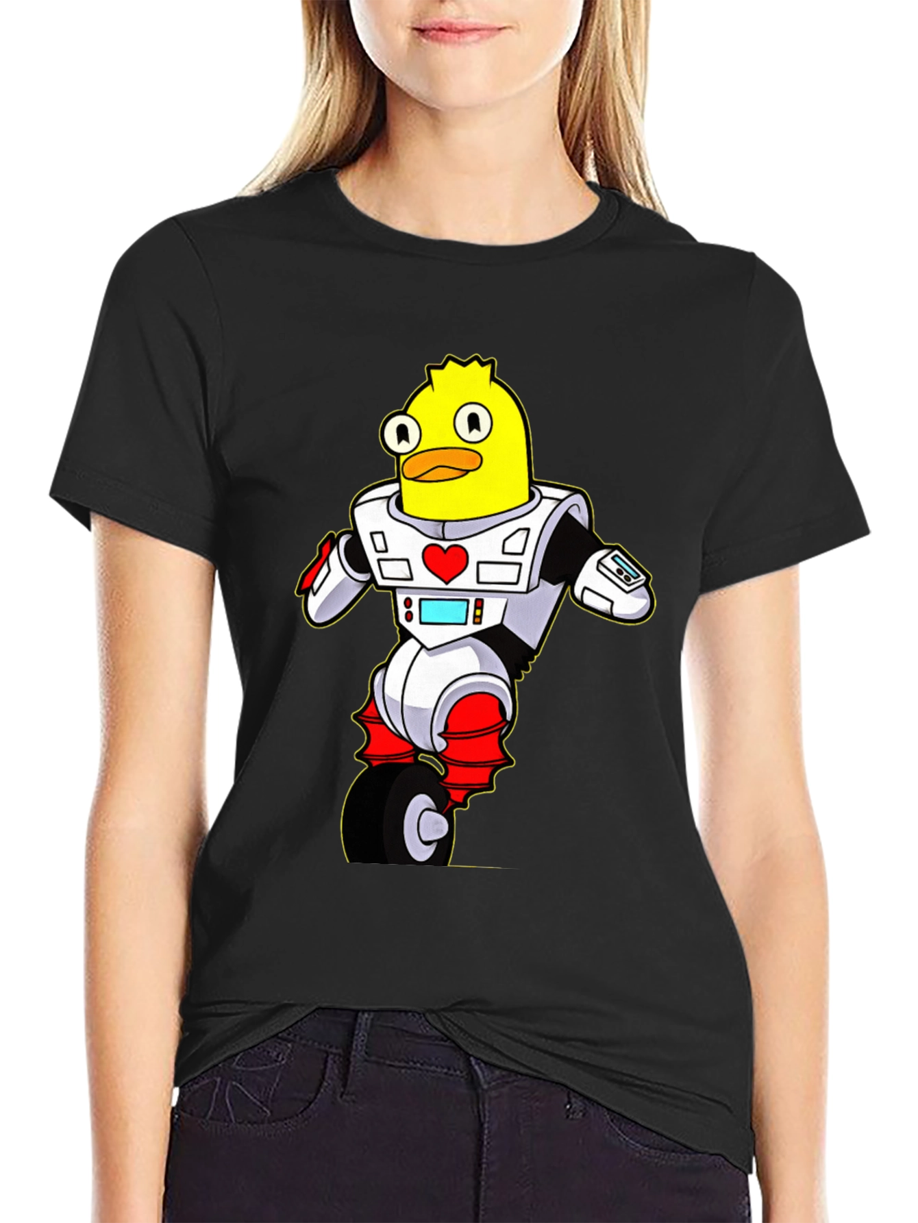 Robot Duck T-Shirt - Sci-Fi Cartoon Tee