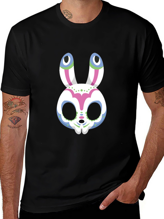 Sugar Skull Bunny Graphic Tee - Halloween