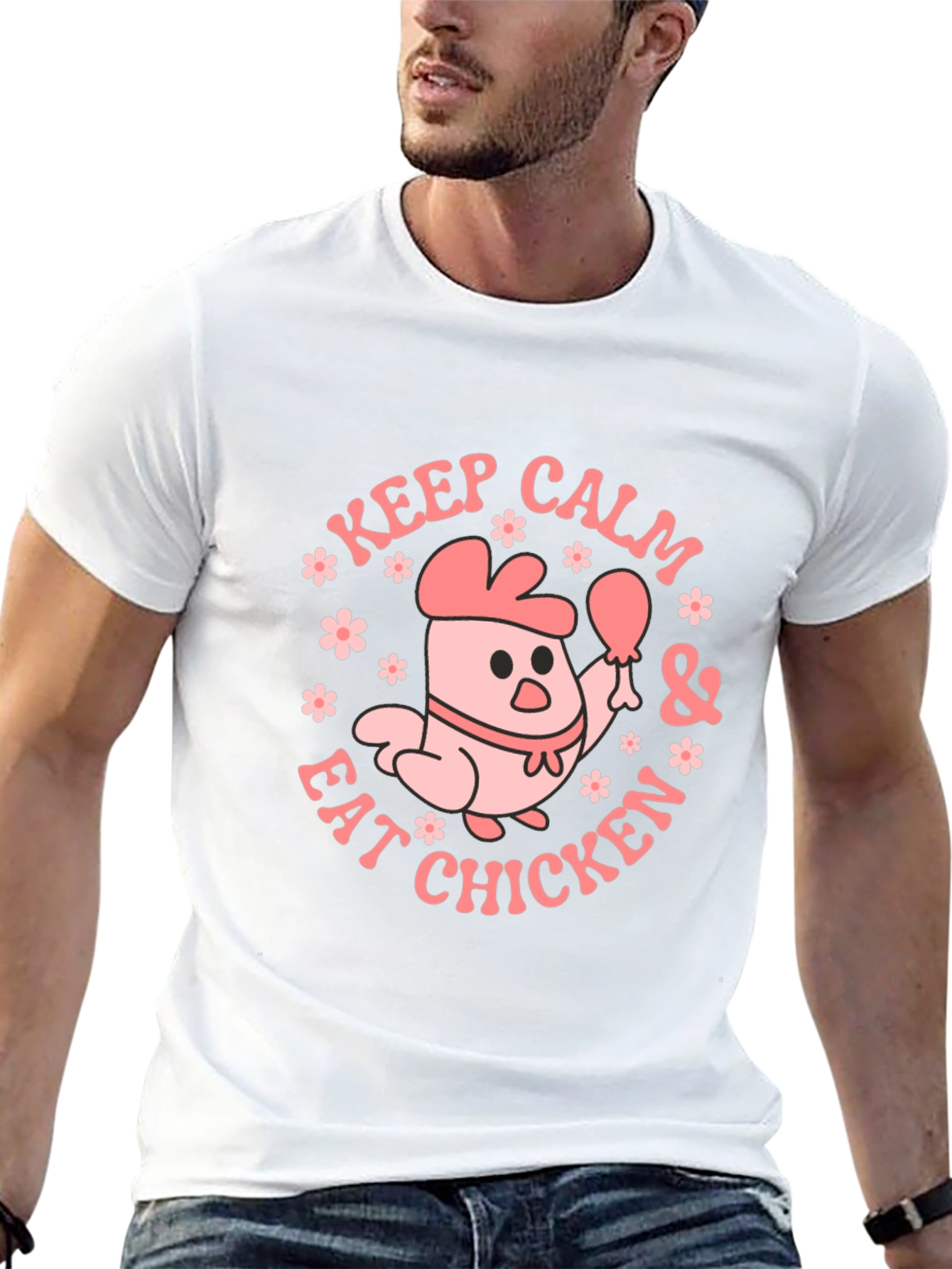 Keep Calm & Eat Chicken Graphic Tee