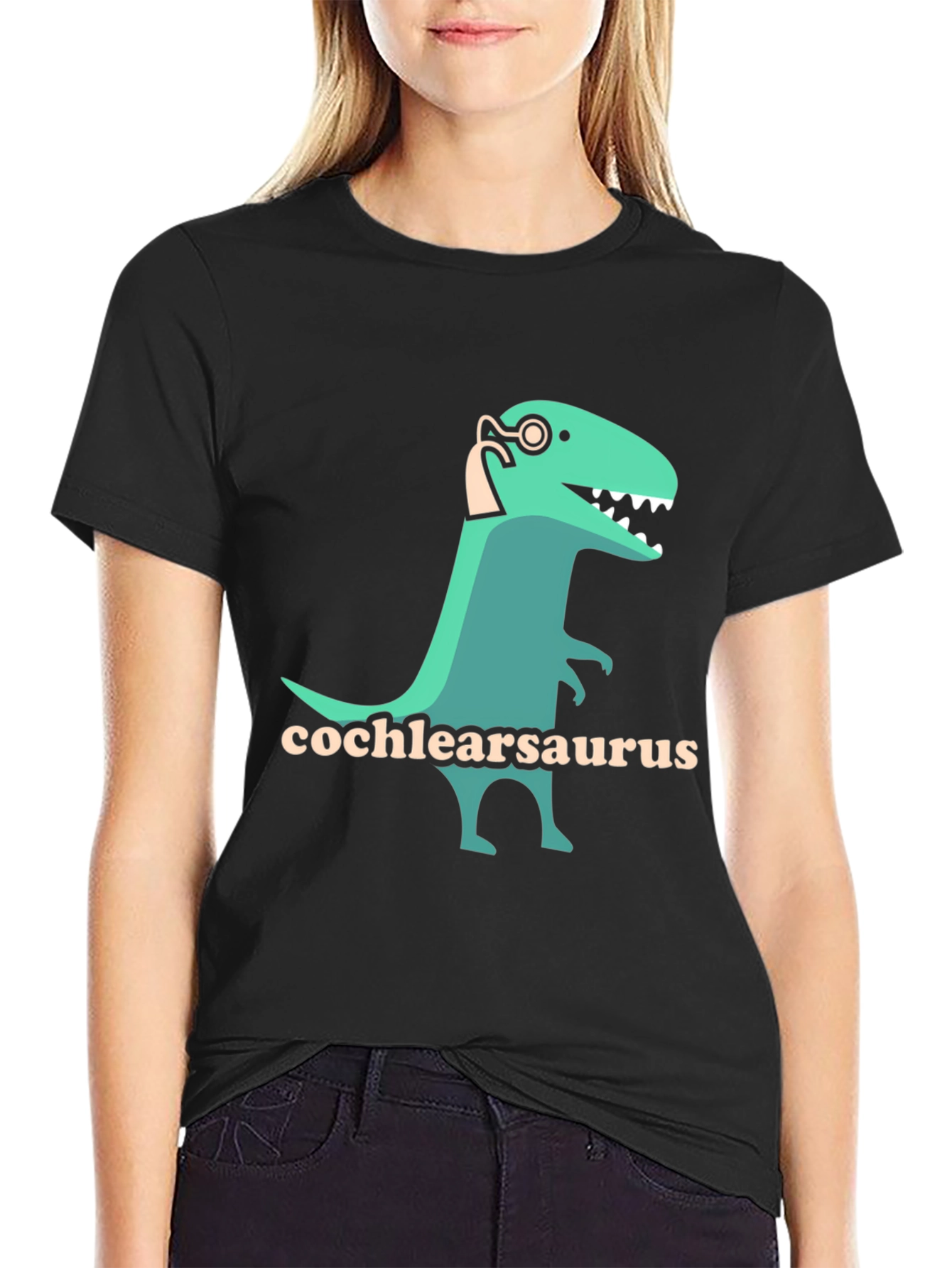 Cochlearsaurus T-Shirt - Dinosaur Hearing Aid Tee