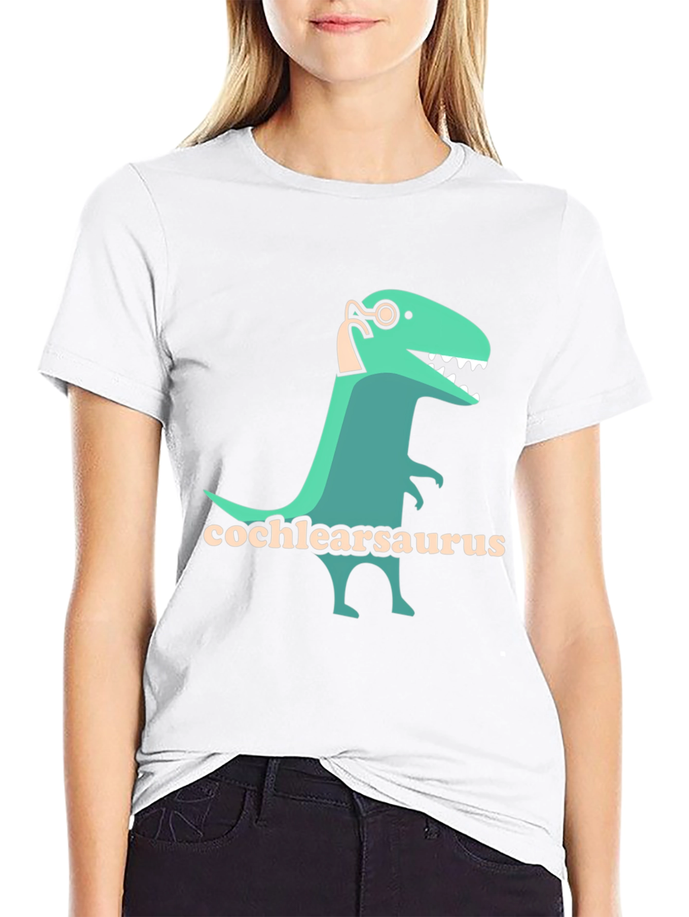 Cochlearsaurus T-Shirt - Dinosaur Hearing Aid Tee
