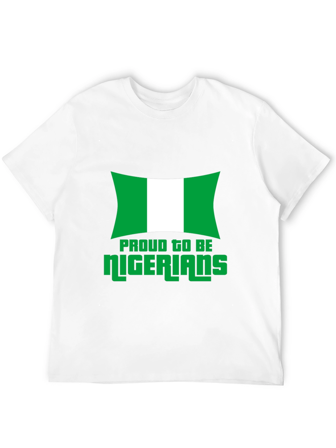 Proud Nigerian Flag Graphic T-Shirt - Black