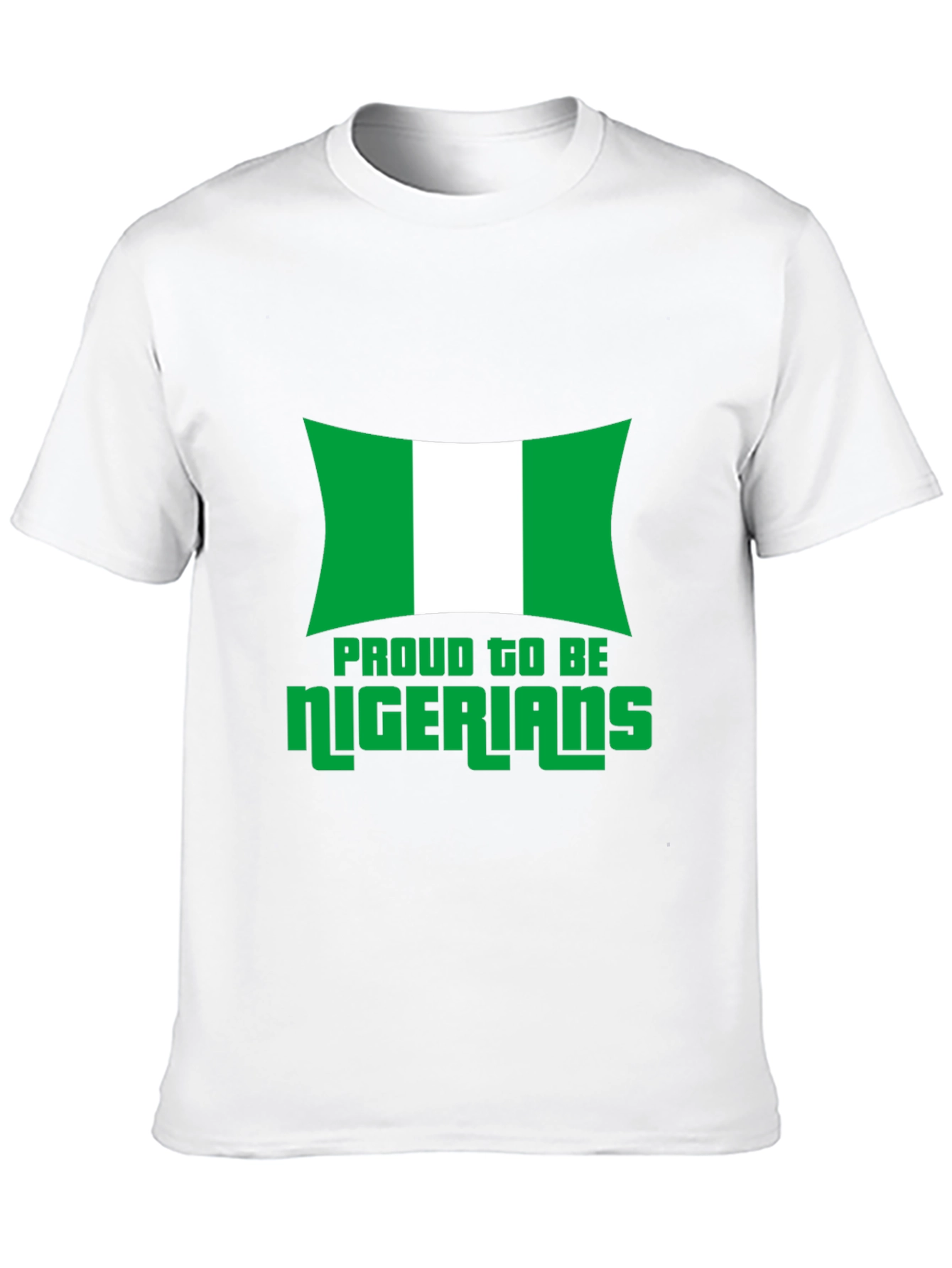 Proud Nigerian Flag Graphic T-Shirt - Black