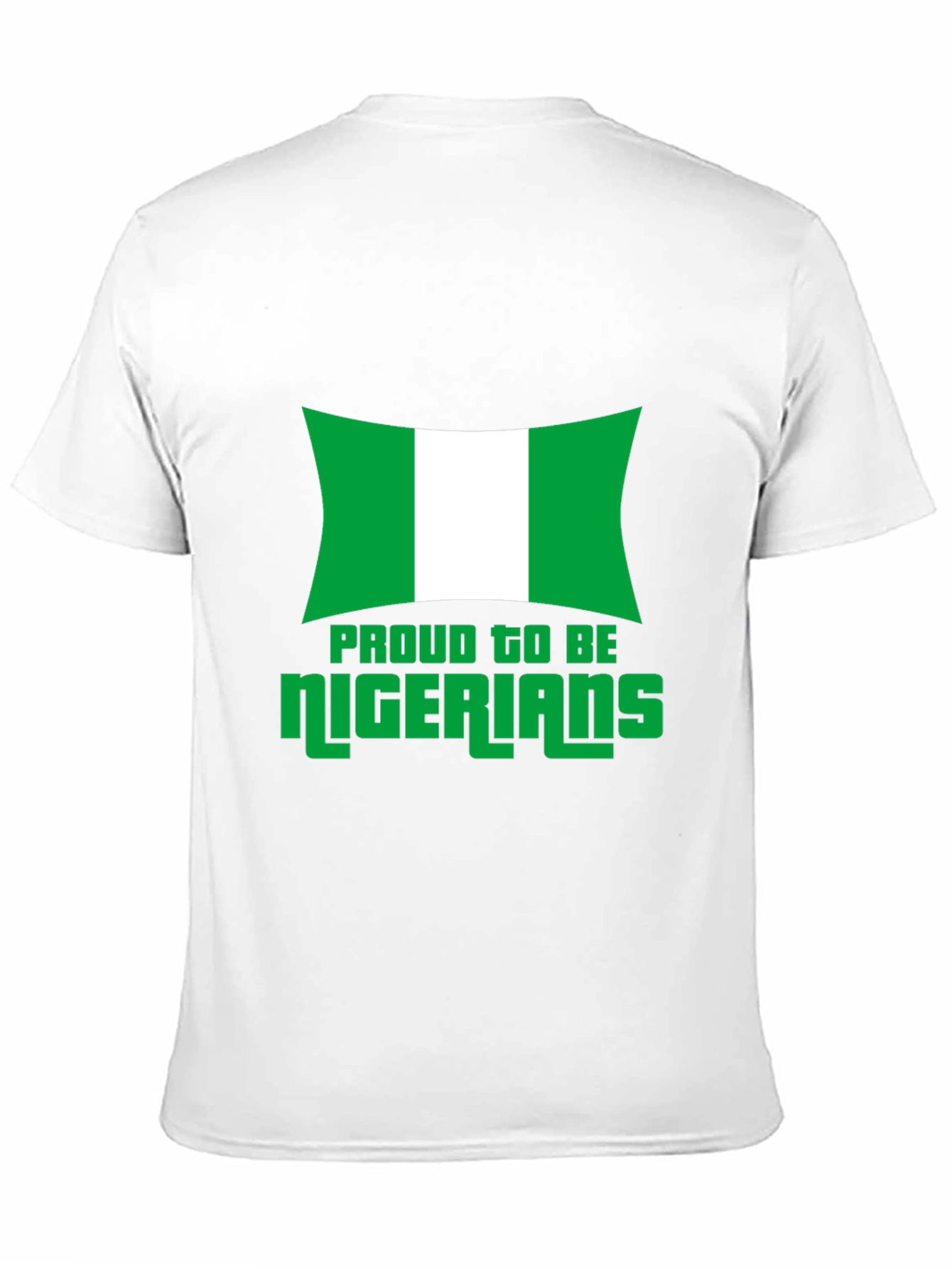 Proud Nigerian Flag Graphic T-Shirt - Black