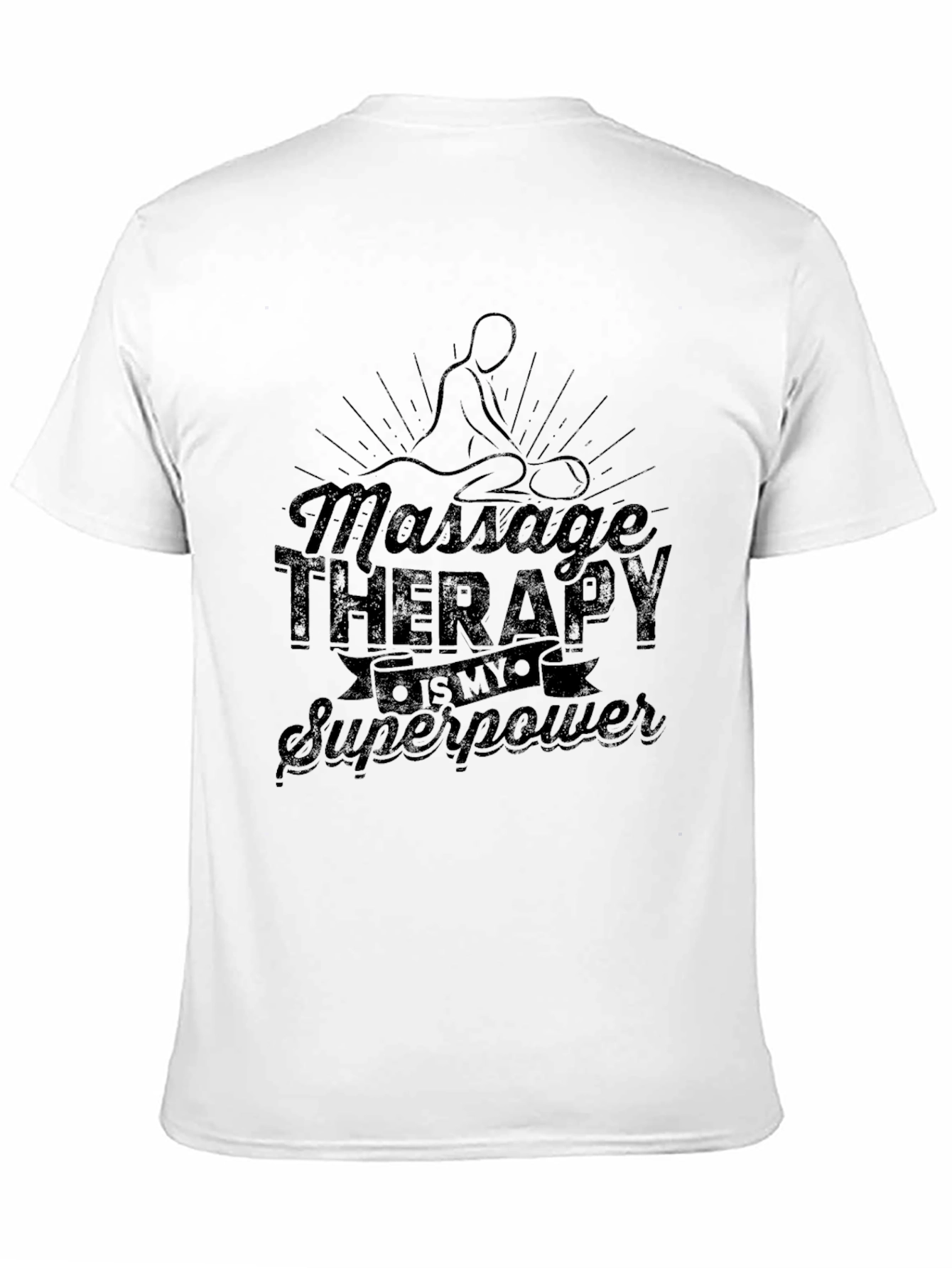 Massage Therapy Superpower T-Shirt - Black Graphic Tee