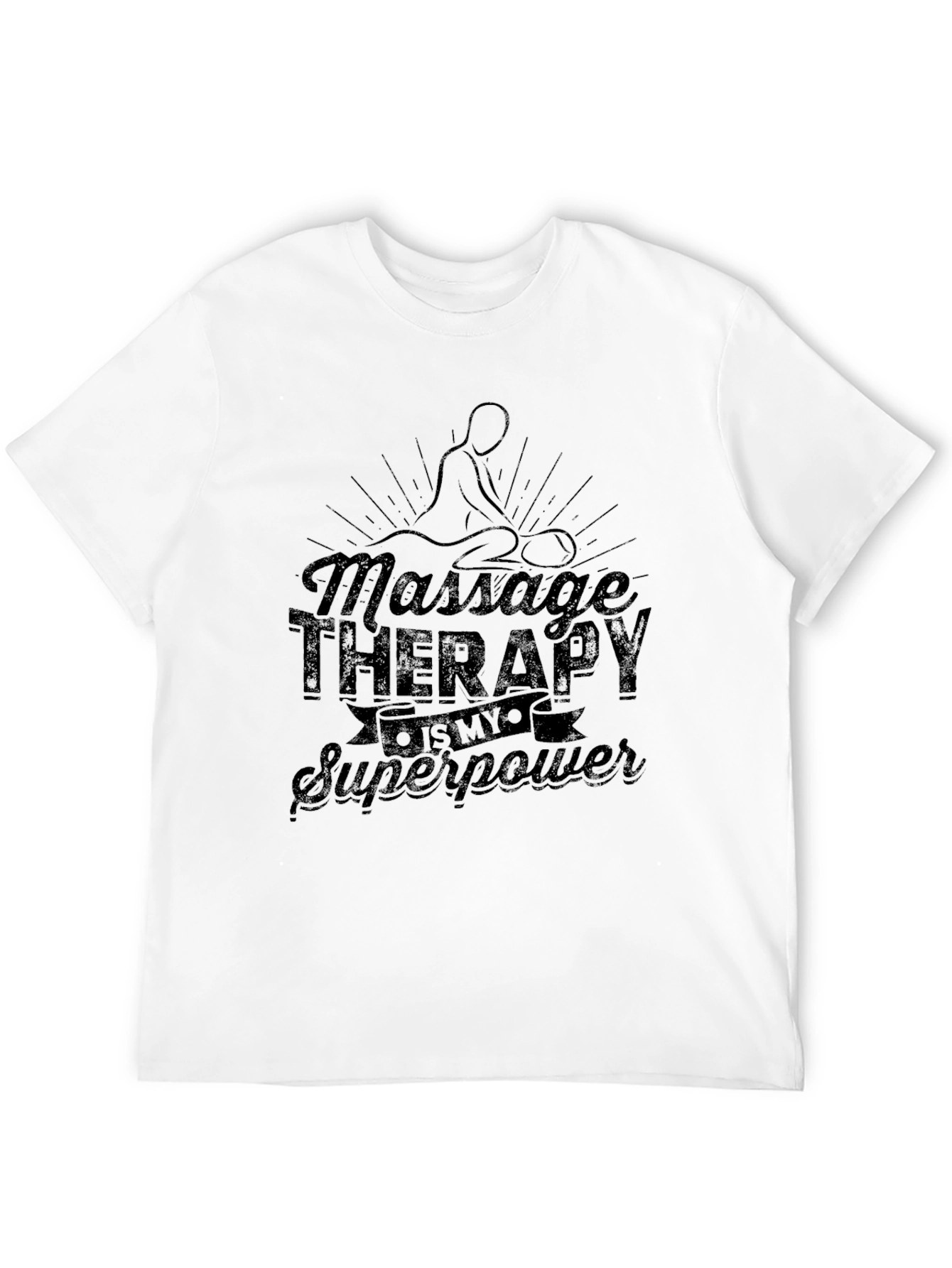 Massage Therapy Superpower T-Shirt - Black Graphic Tee