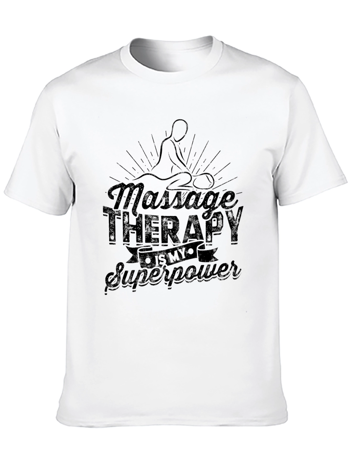 Massage Therapy Superpower T-Shirt - Black Graphic Tee