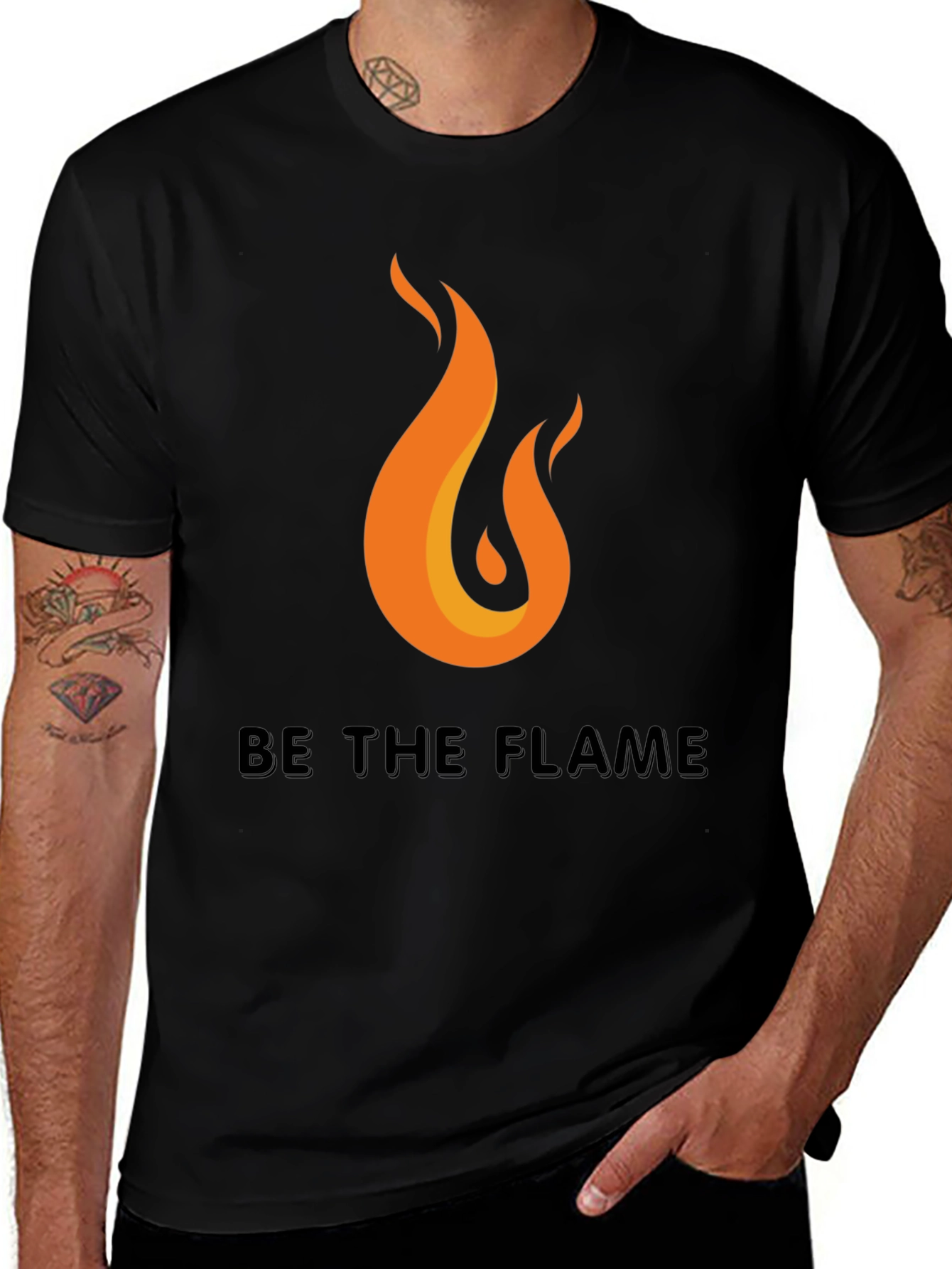 Be the Flame Graphic Tee - Black