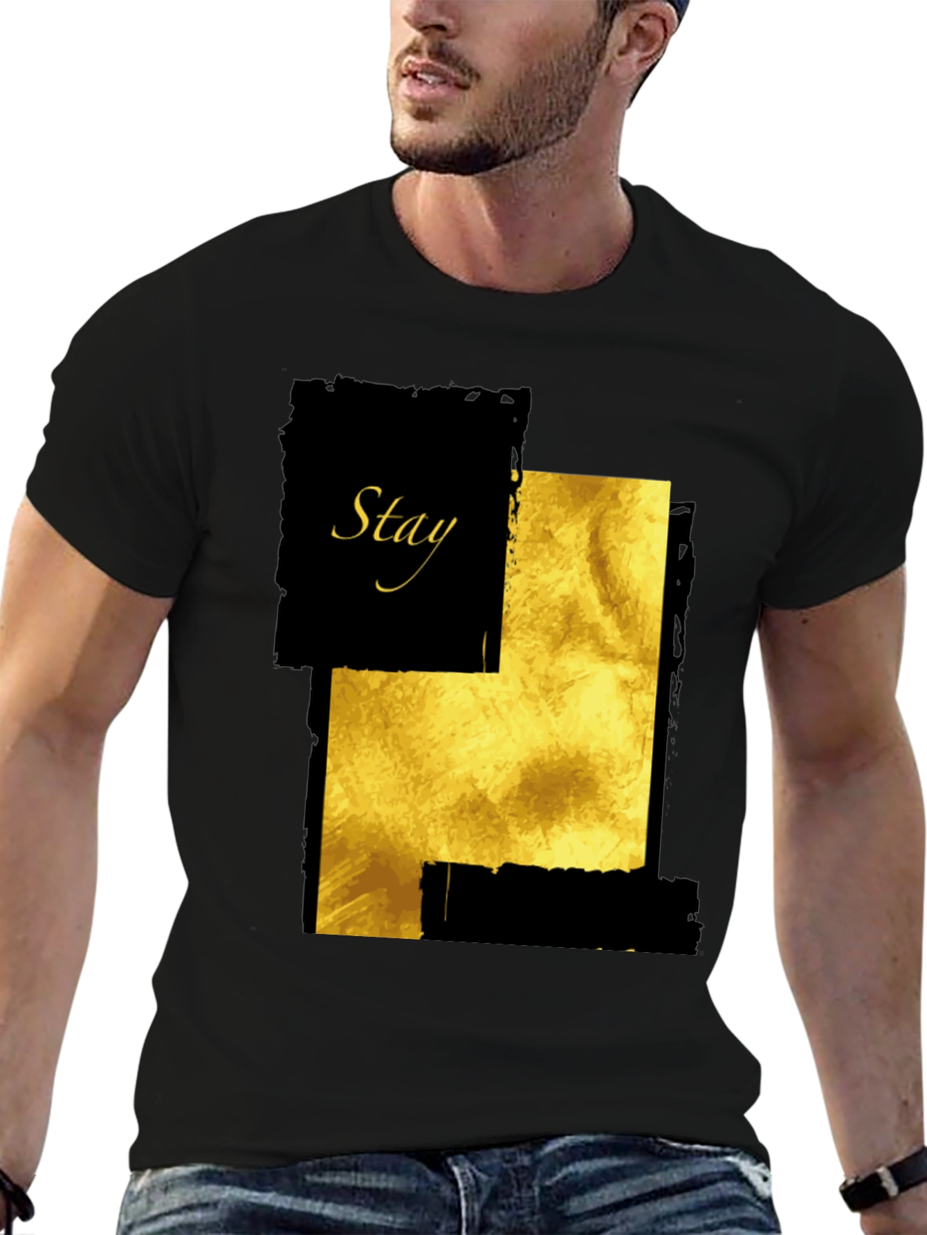 Stay Golden Graphic T-Shirt - Mens Fashion Tee