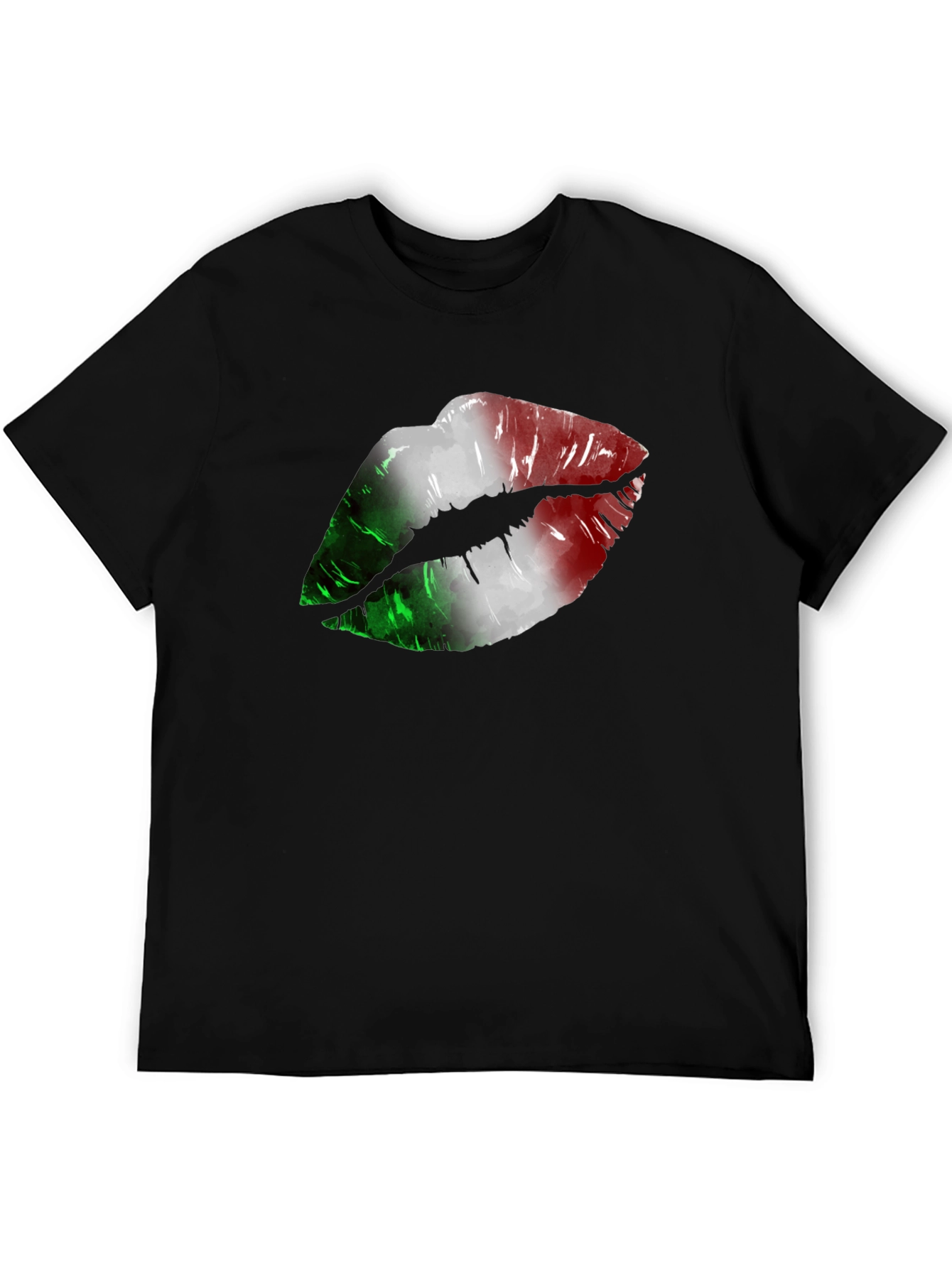 Italian Flag Lips Graphic T-Shirt