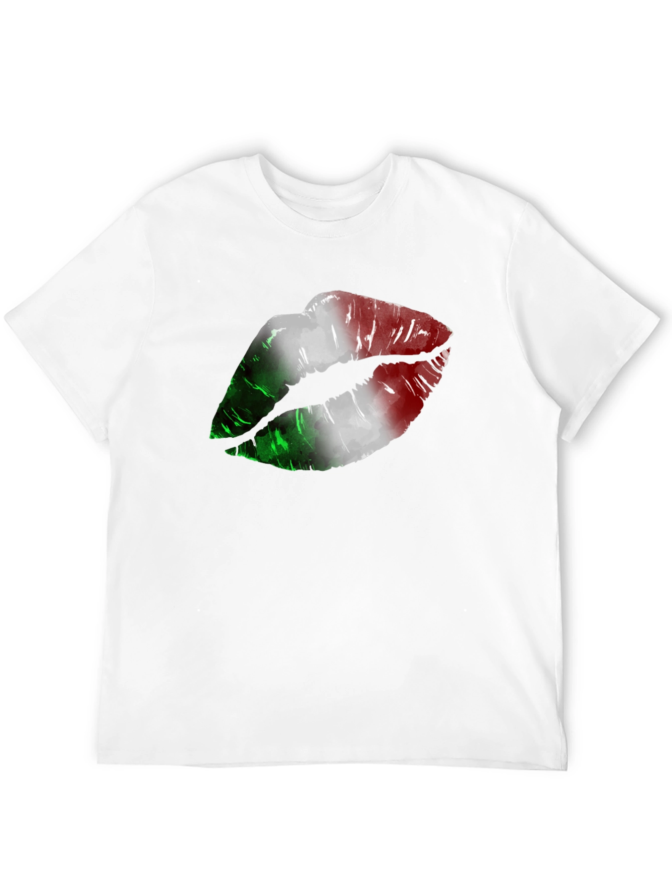 Italian Flag Lips Graphic T-Shirt