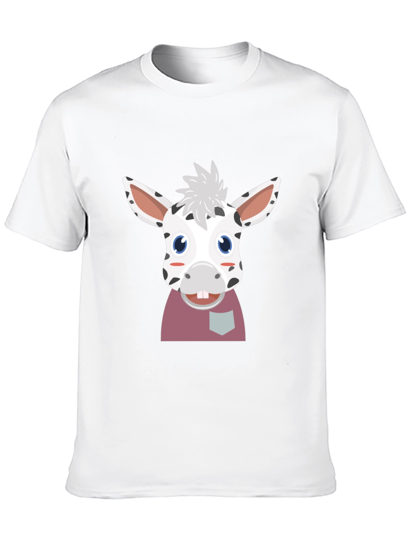 Cute Cartoon Animal Graphic Tee - Black