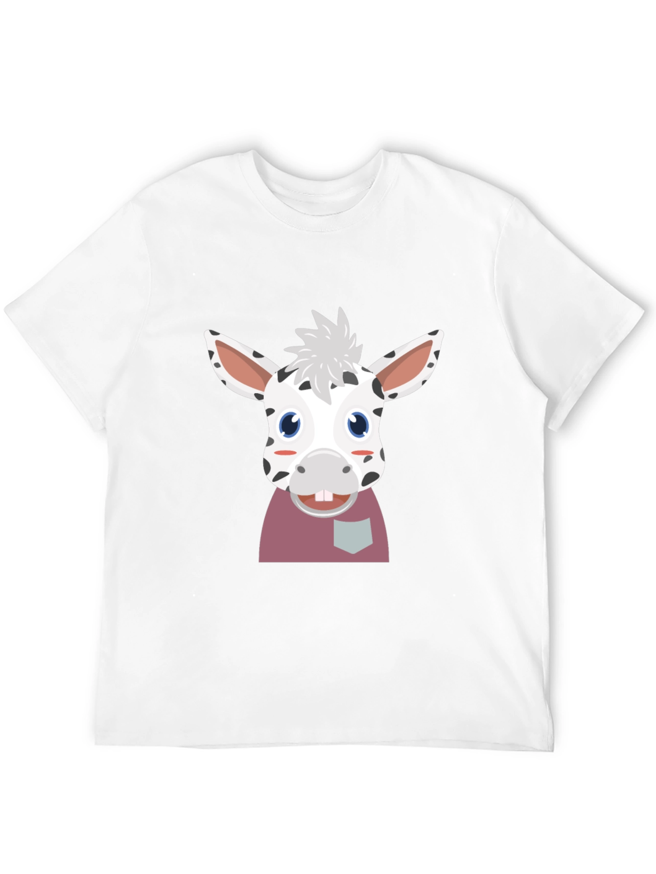 Cute Cartoon Animal Graphic Tee - Black