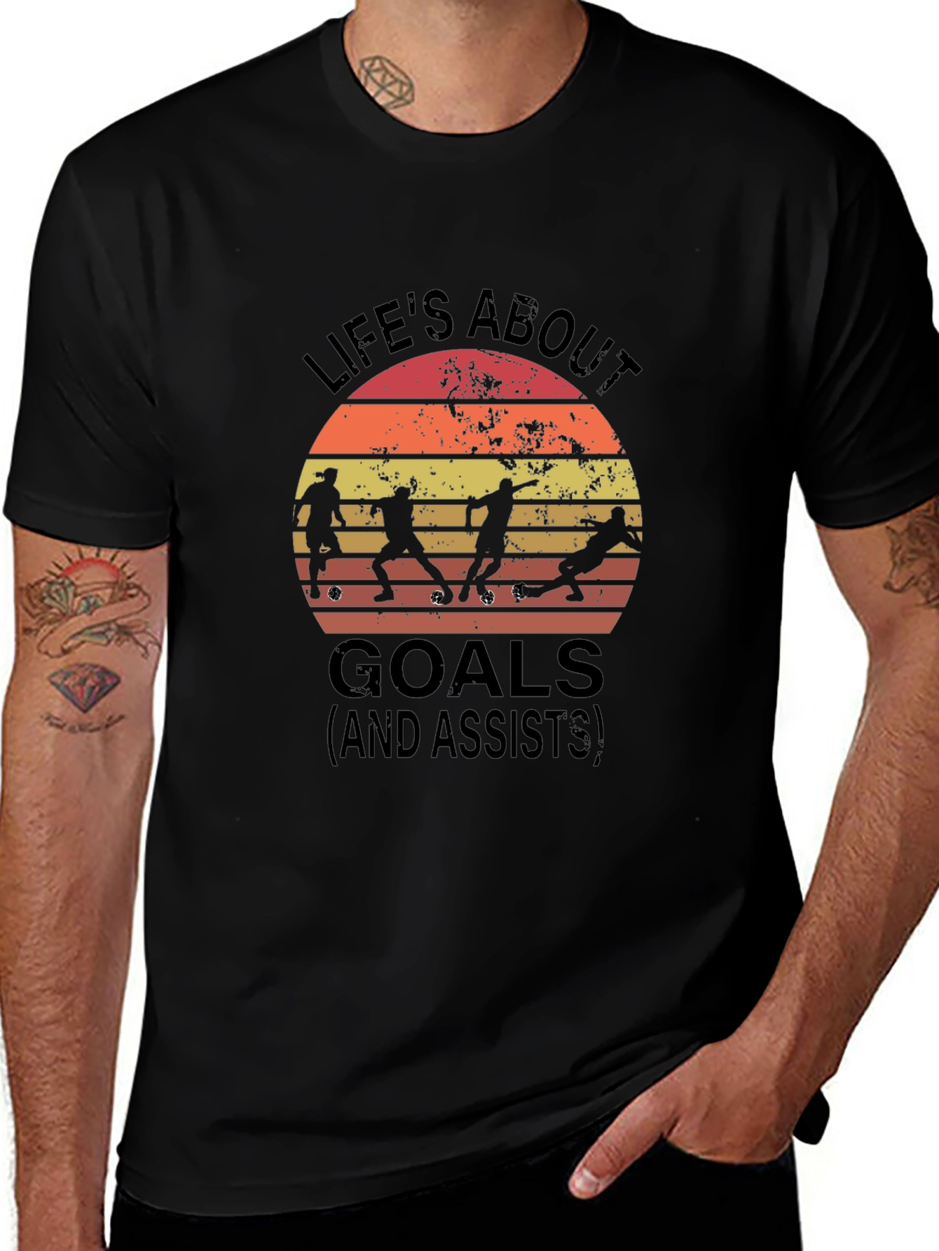 Lifes About Goals Soccer Tee