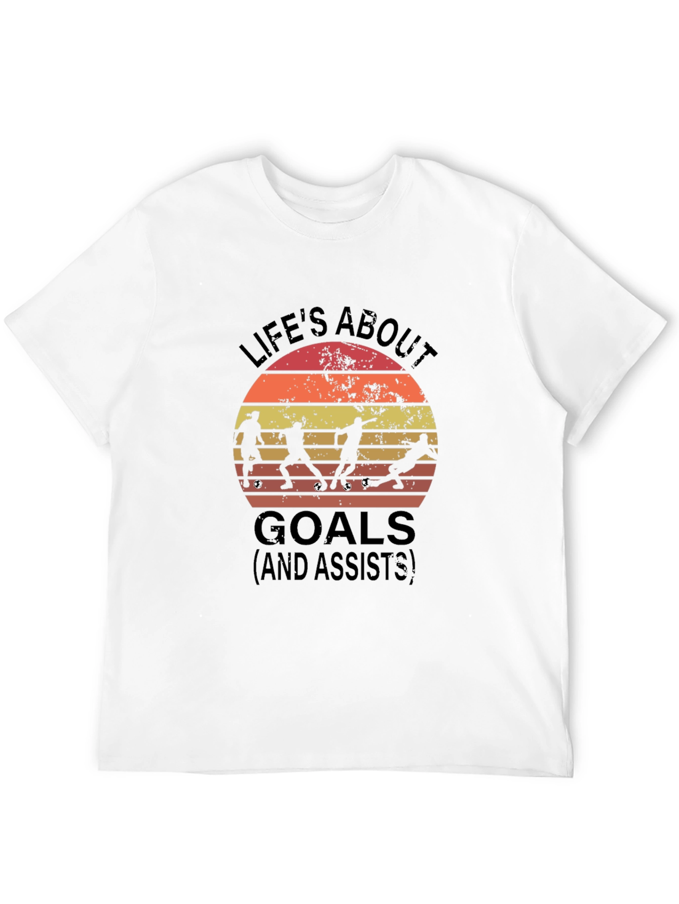 Lifes About Goals Soccer Tee