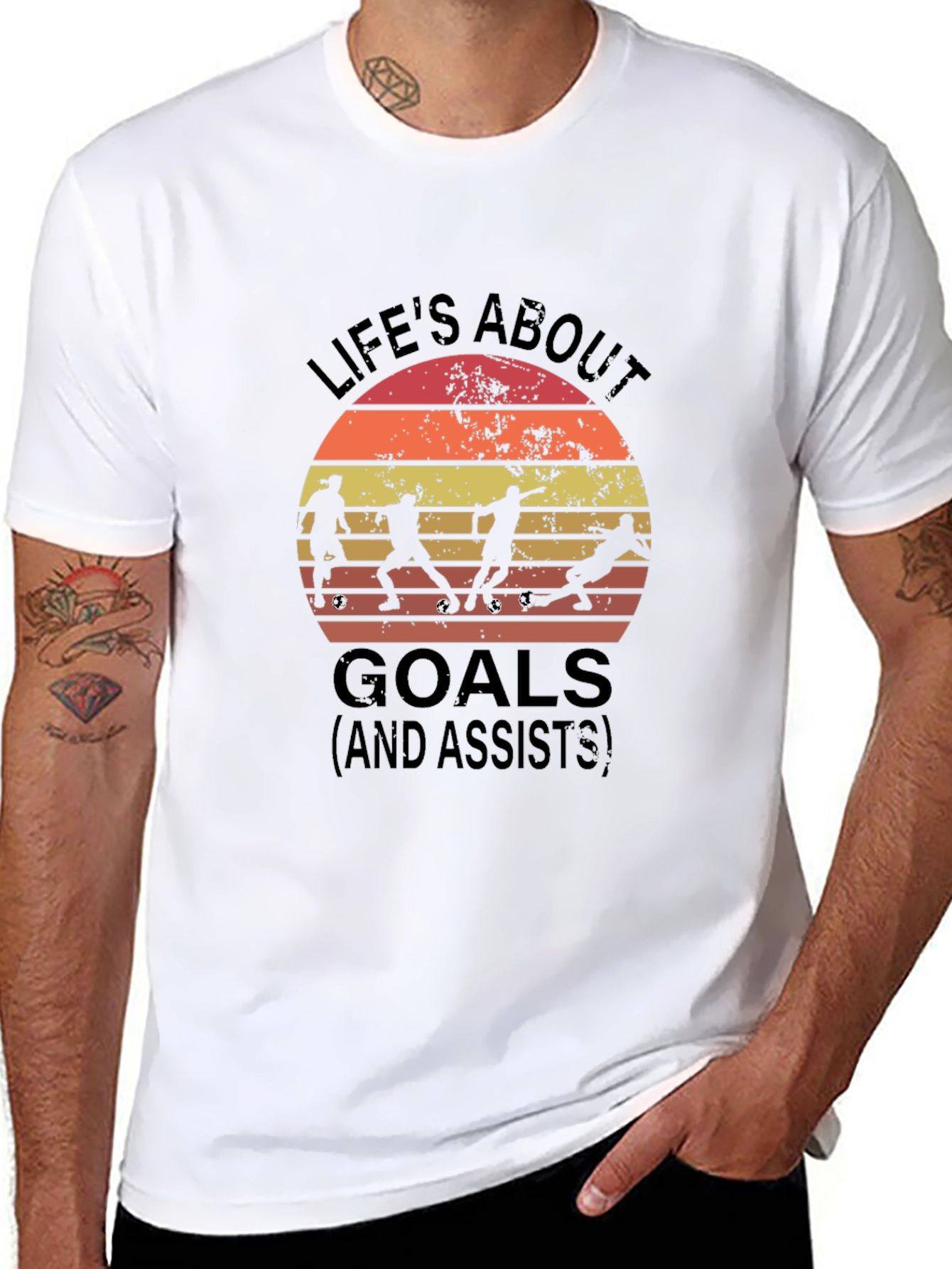 Lifes About Goals Soccer Tee