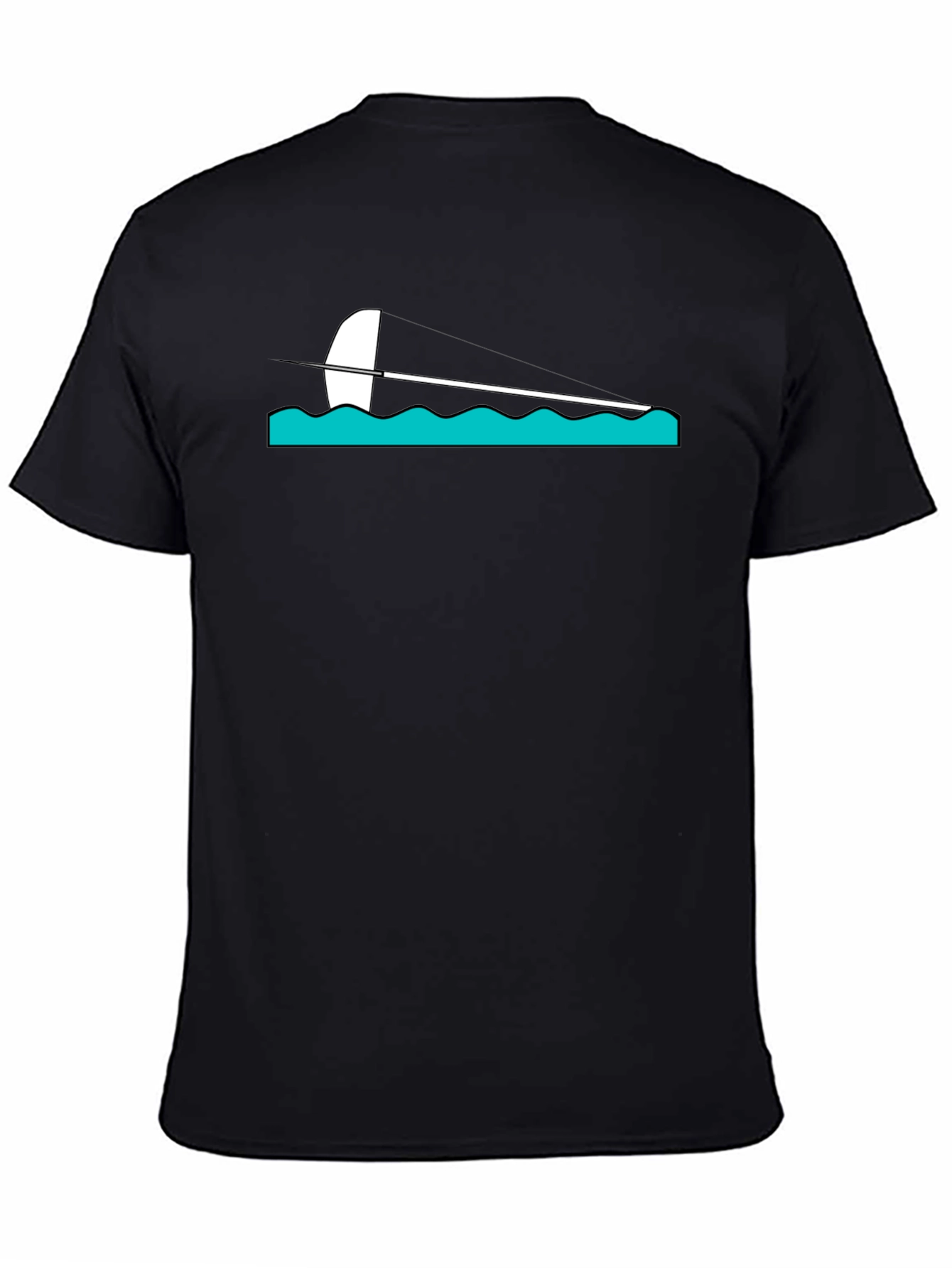 Sailing Graphic Tee - Black Cotton Blend
