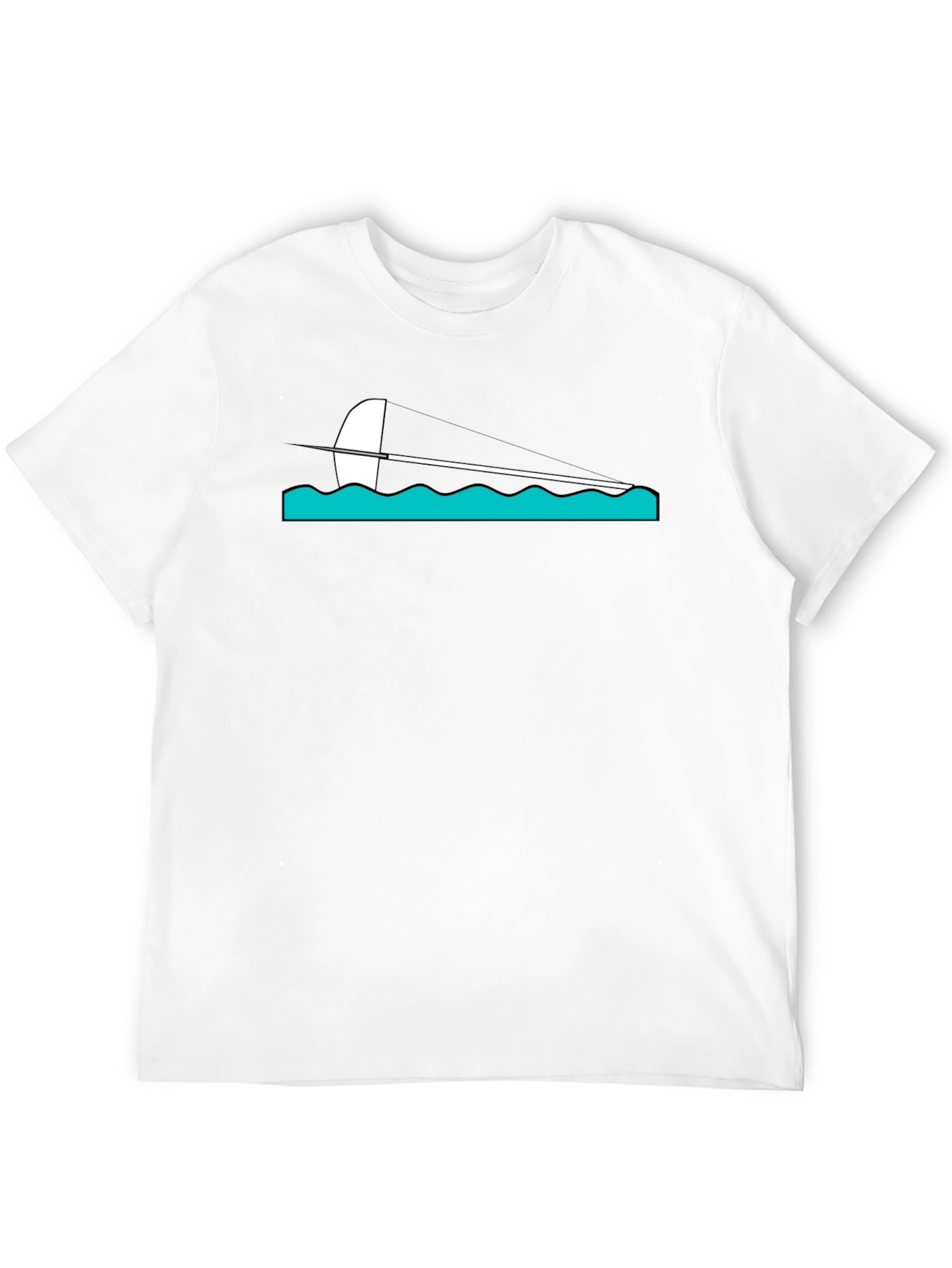Sailing Graphic Tee - Black Cotton Blend