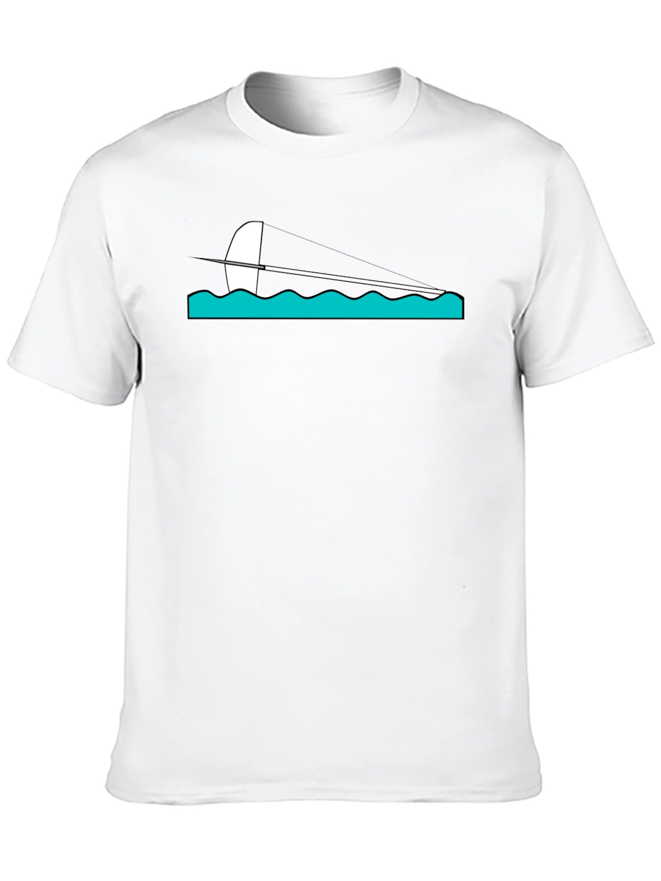 Sailing Graphic Tee - Black Cotton Blend