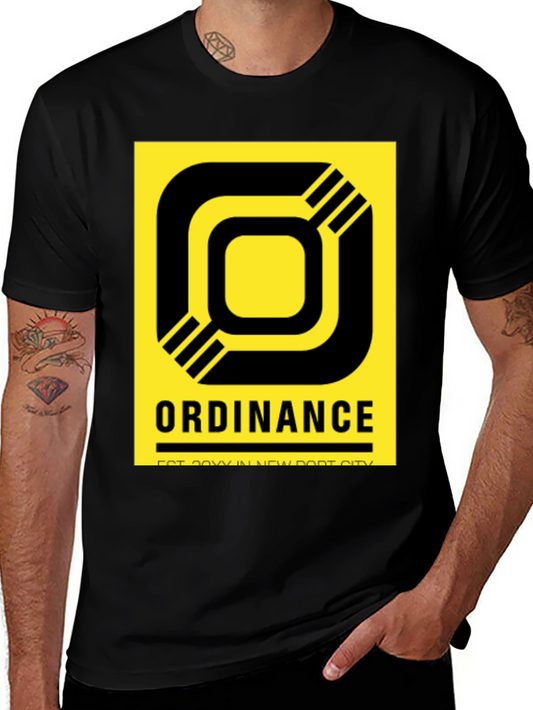 Ordinance Graphic Tee - Black Cotton Shirt