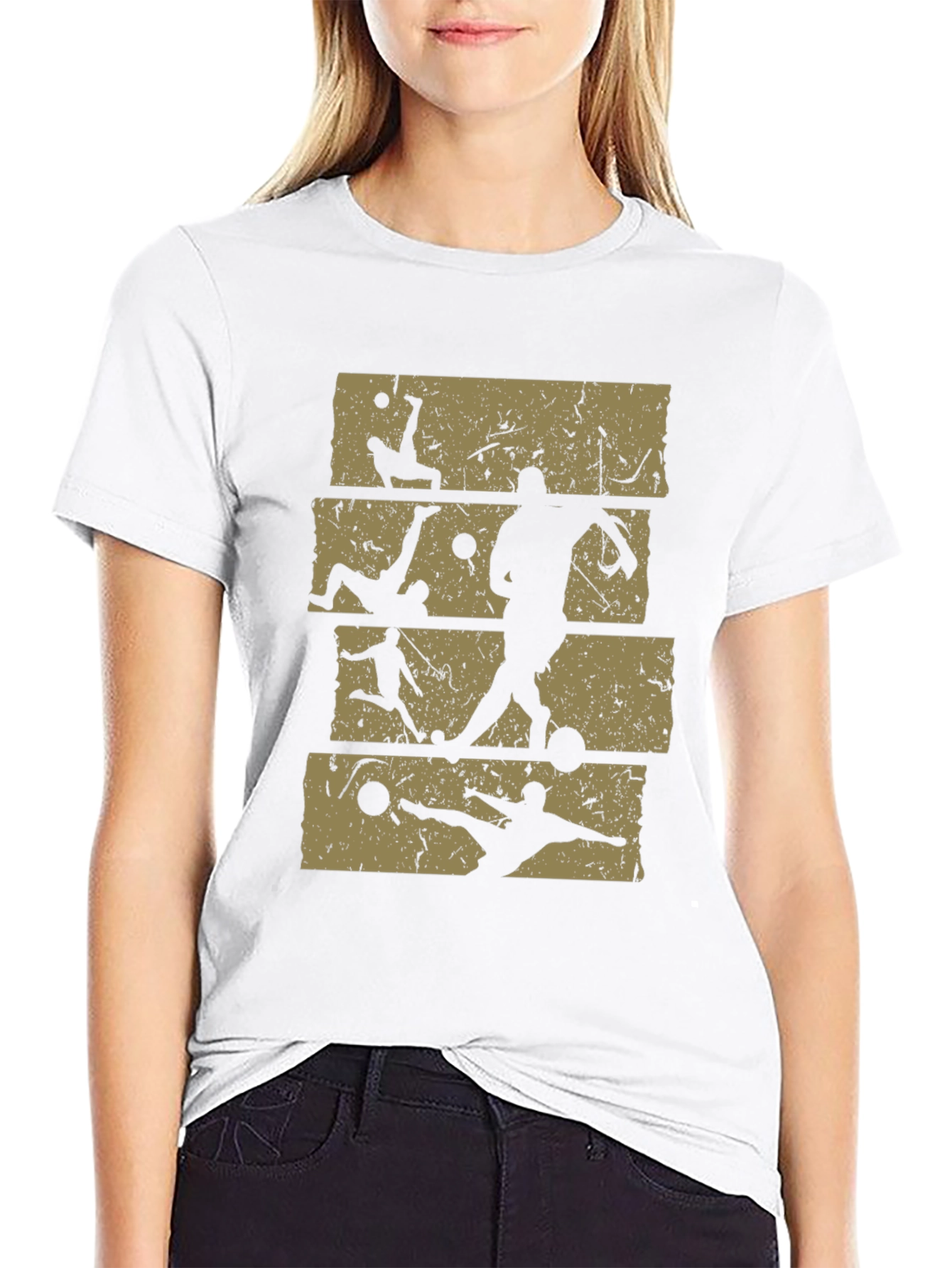 Soccer Player Silhouette Graphic Tee