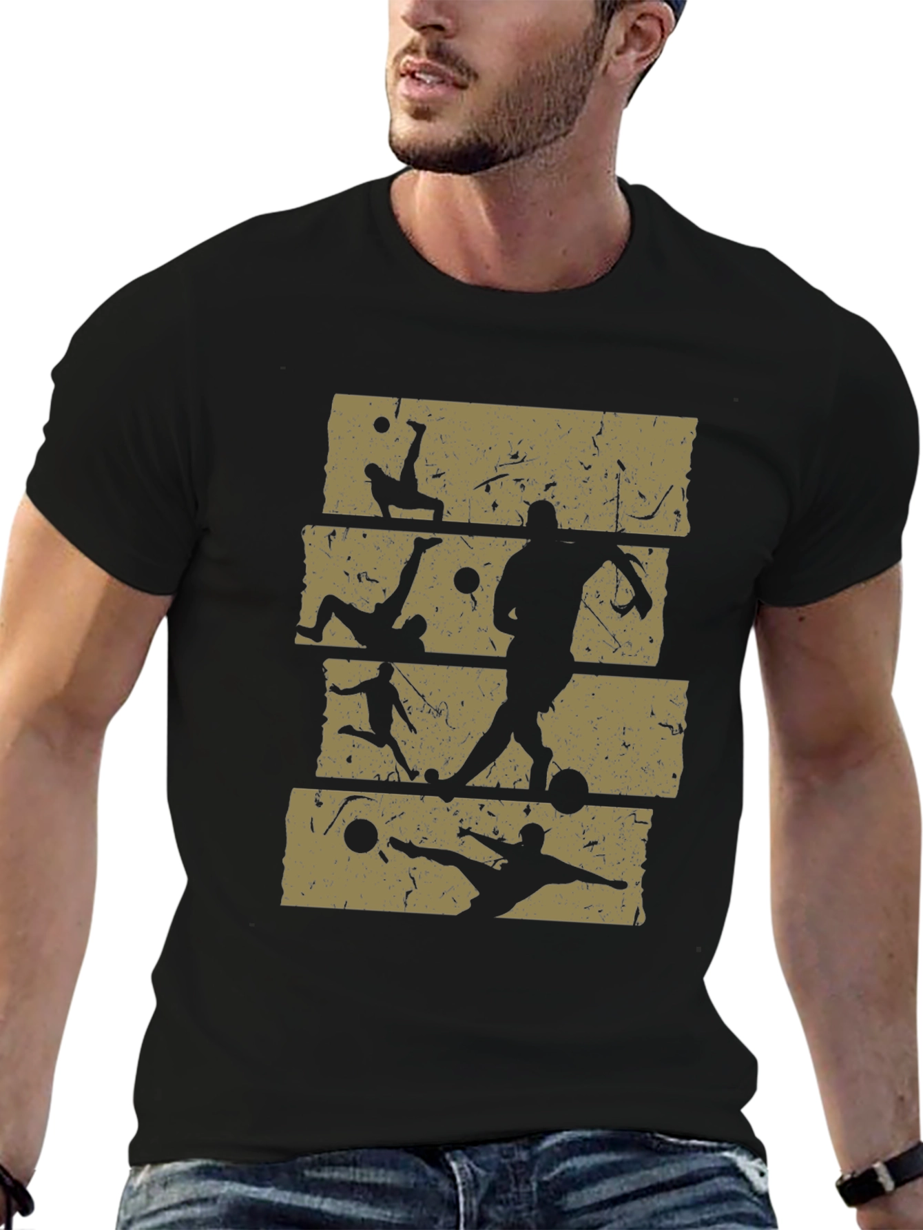 Soccer Player Silhouette Graphic Tee