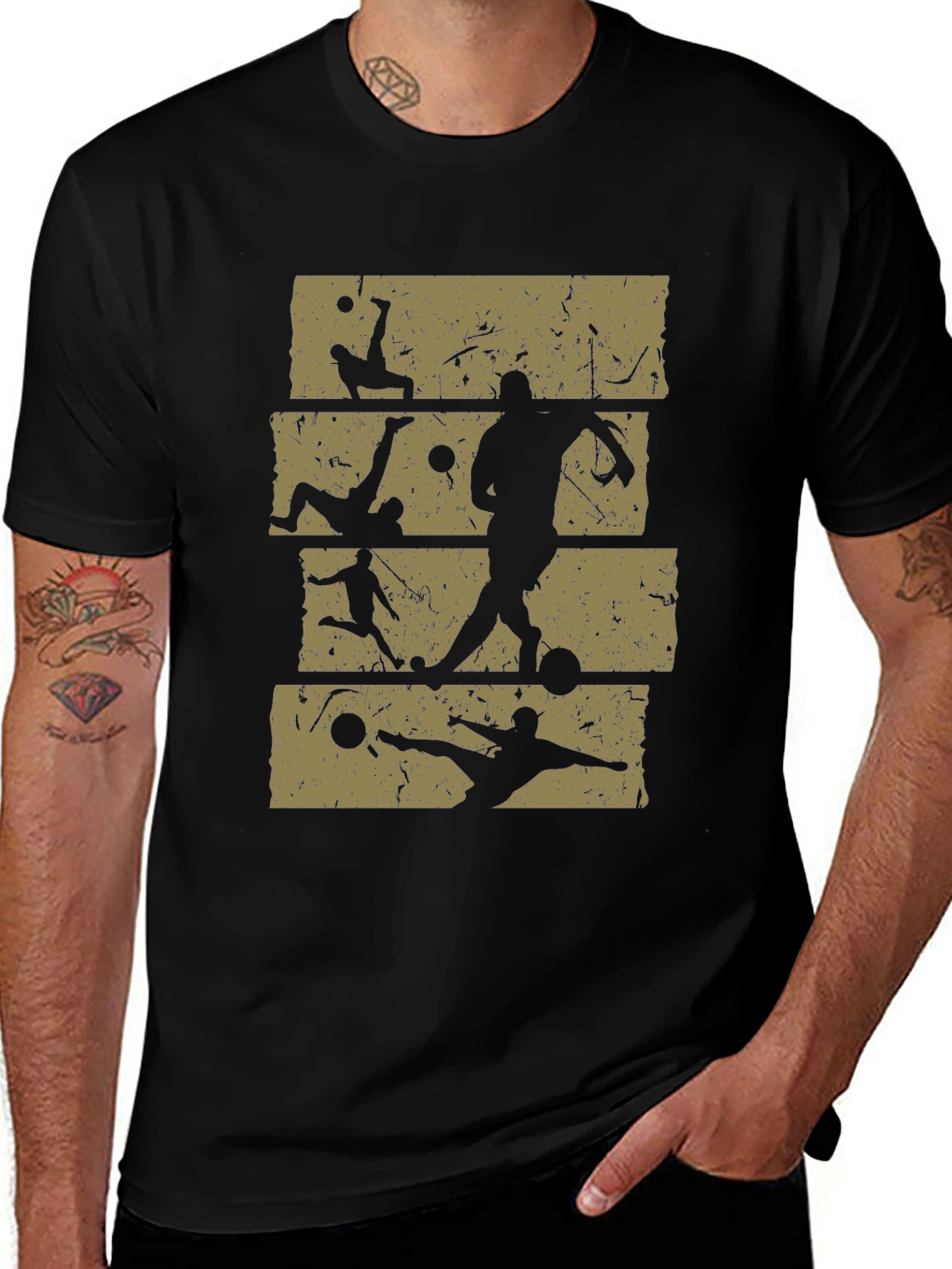 Soccer Player Silhouette Graphic Tee