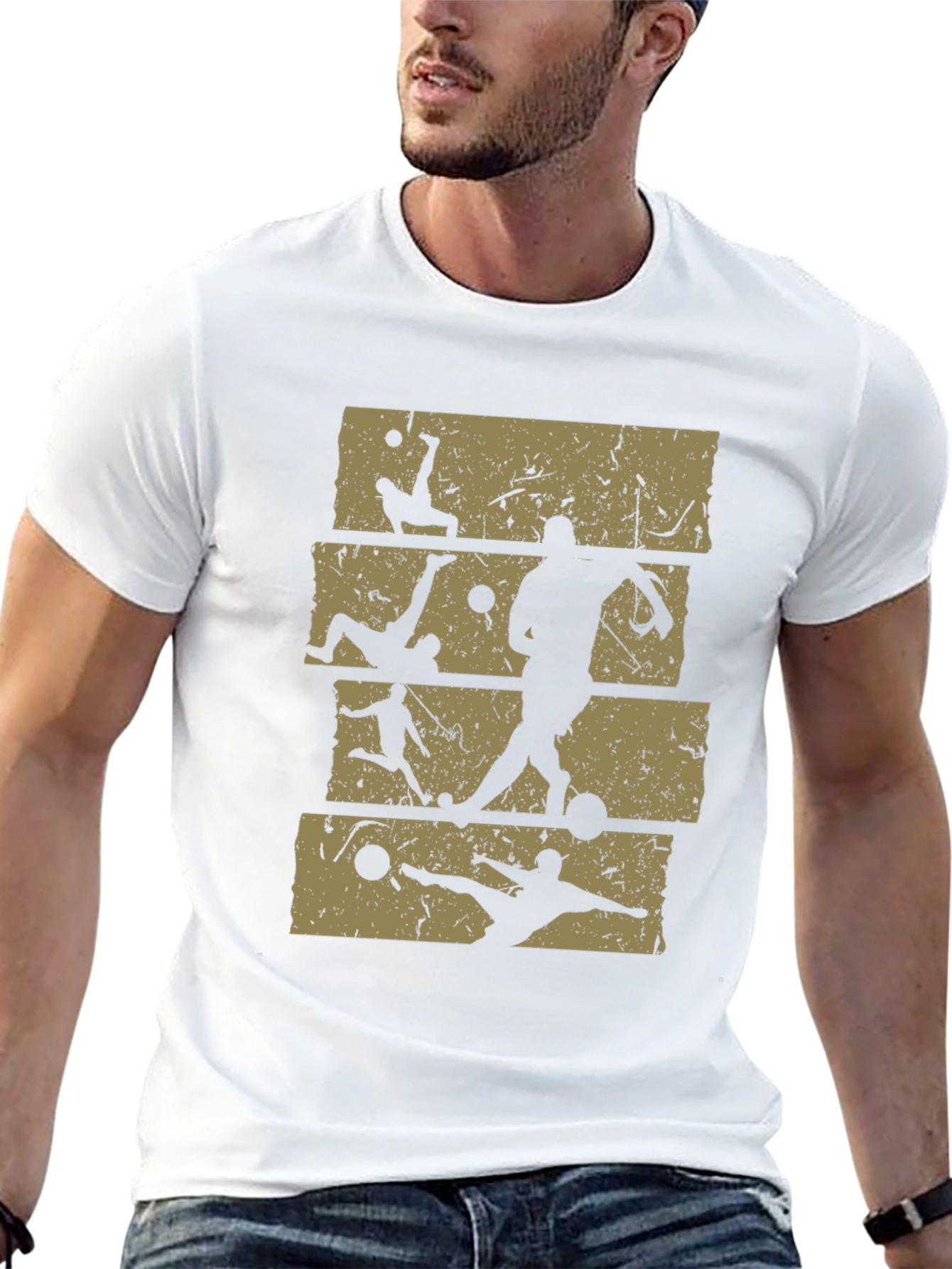 Soccer Player Silhouette Graphic Tee