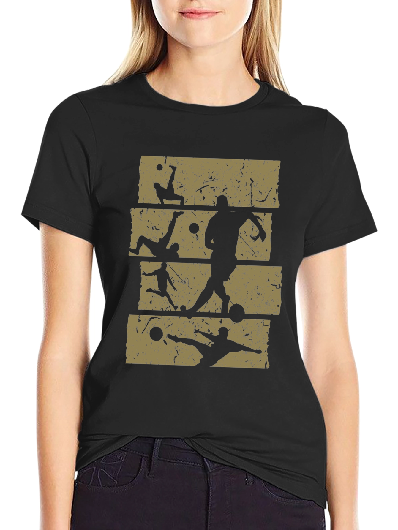 Soccer Player Silhouette Graphic Tee