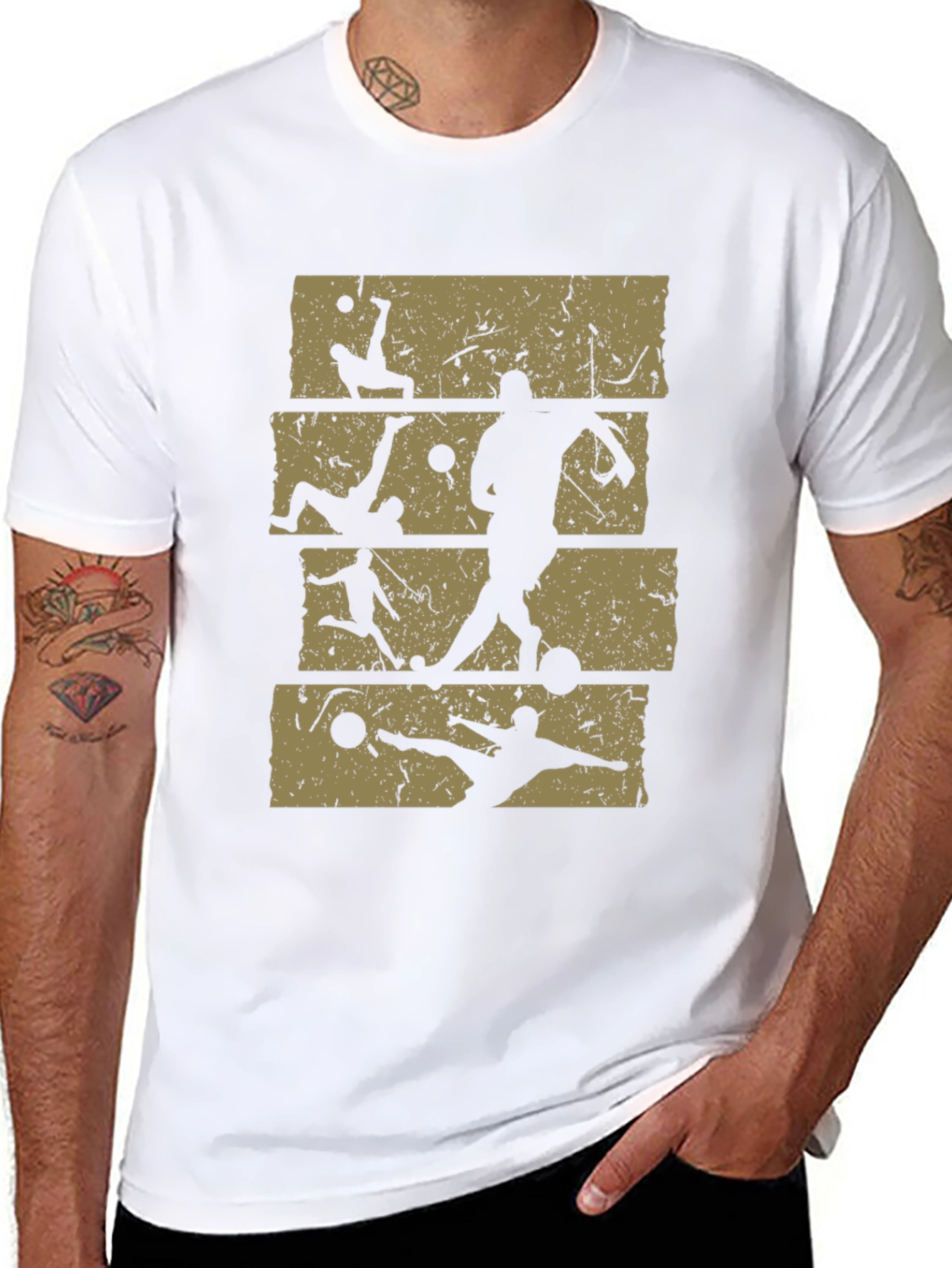 Soccer Player Silhouette Graphic Tee