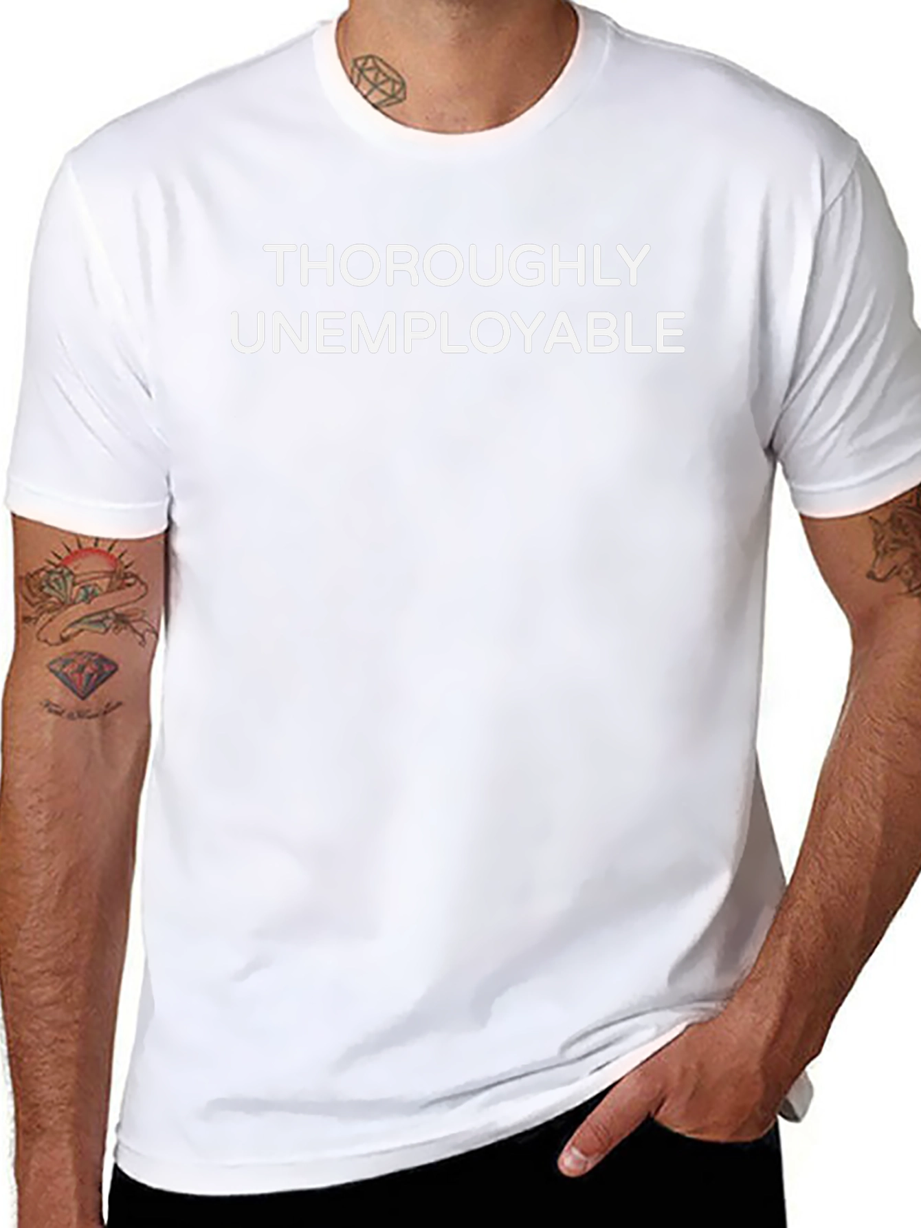 Thoroughly Unemployable Graphic Tee - Black