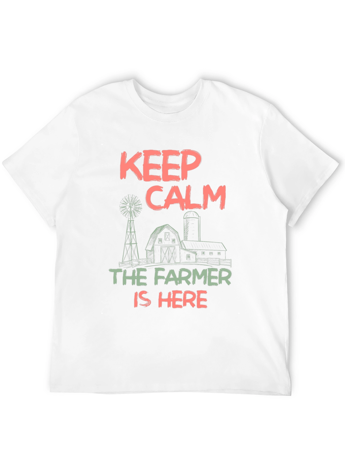 Keep Calm Farmer T-Shirt - Black Cotton