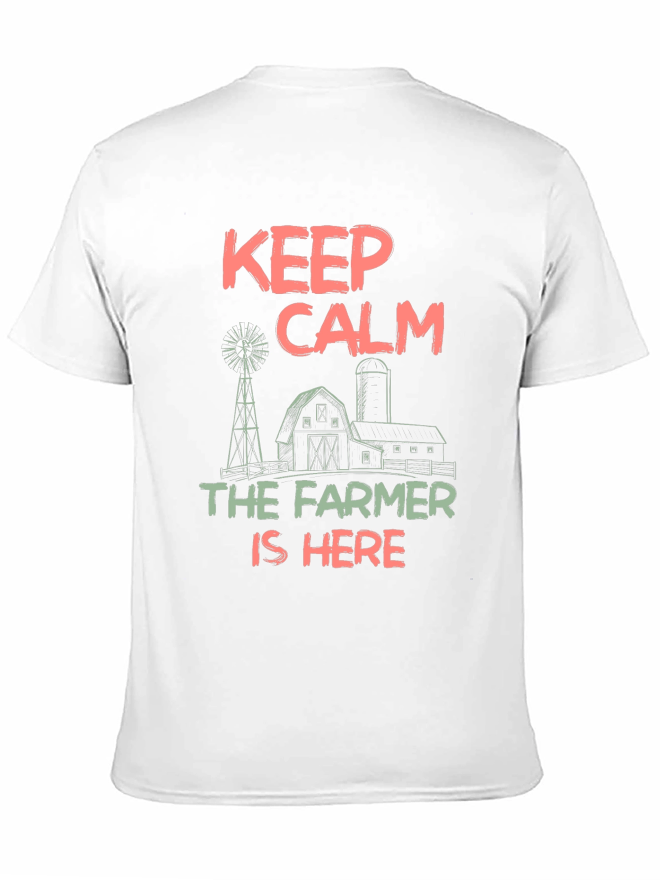 Keep Calm Farmer T-Shirt - Black Cotton