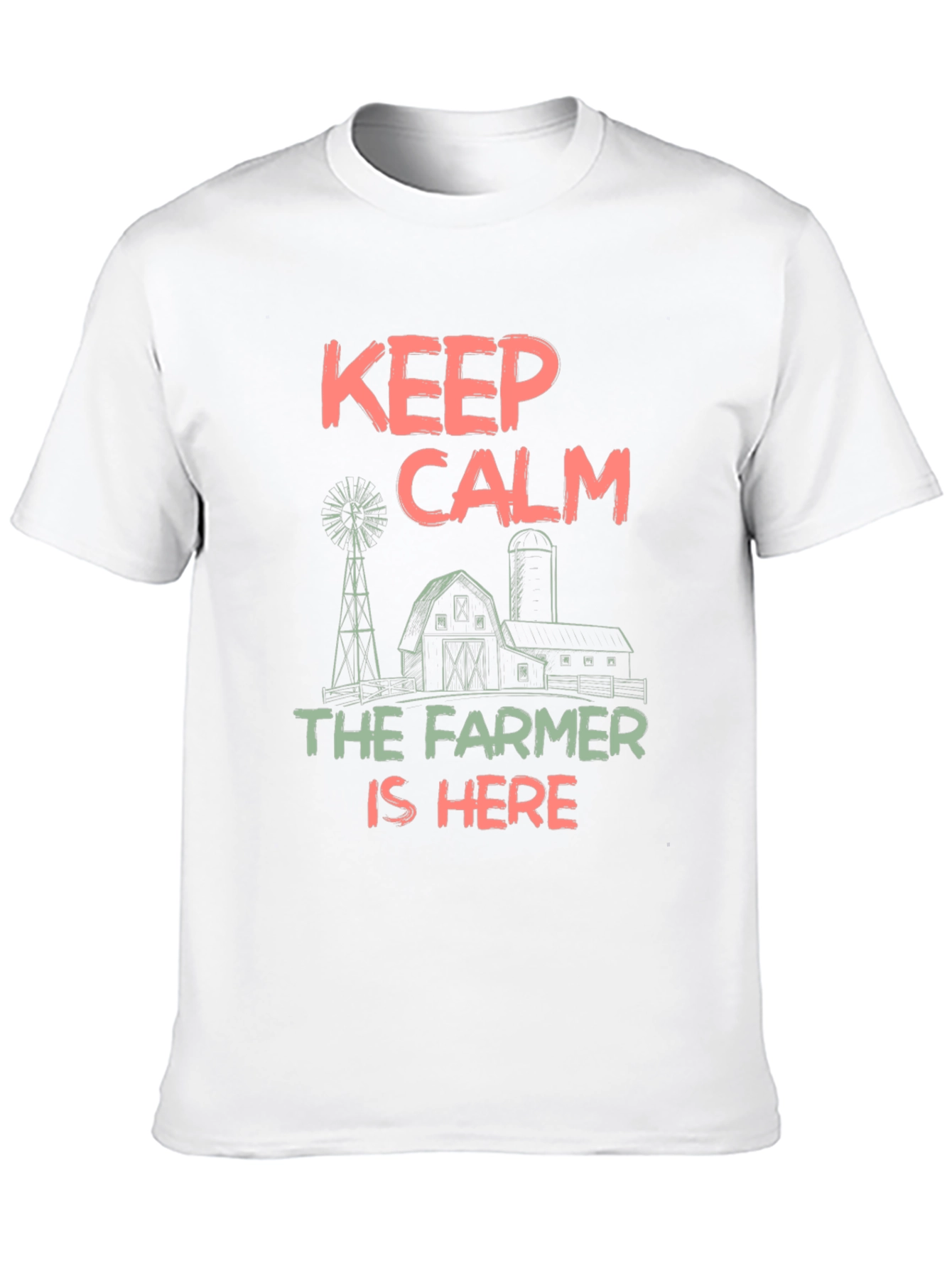 Keep Calm Farmer T-Shirt - Black Cotton