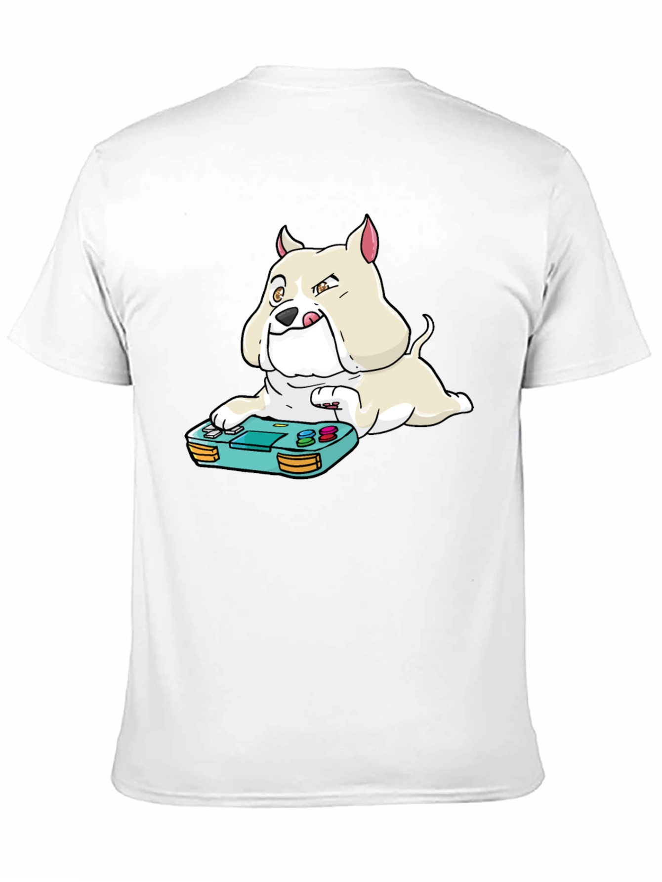 Gamer Dog Graphic Tee - Black Casual T-Shirt
