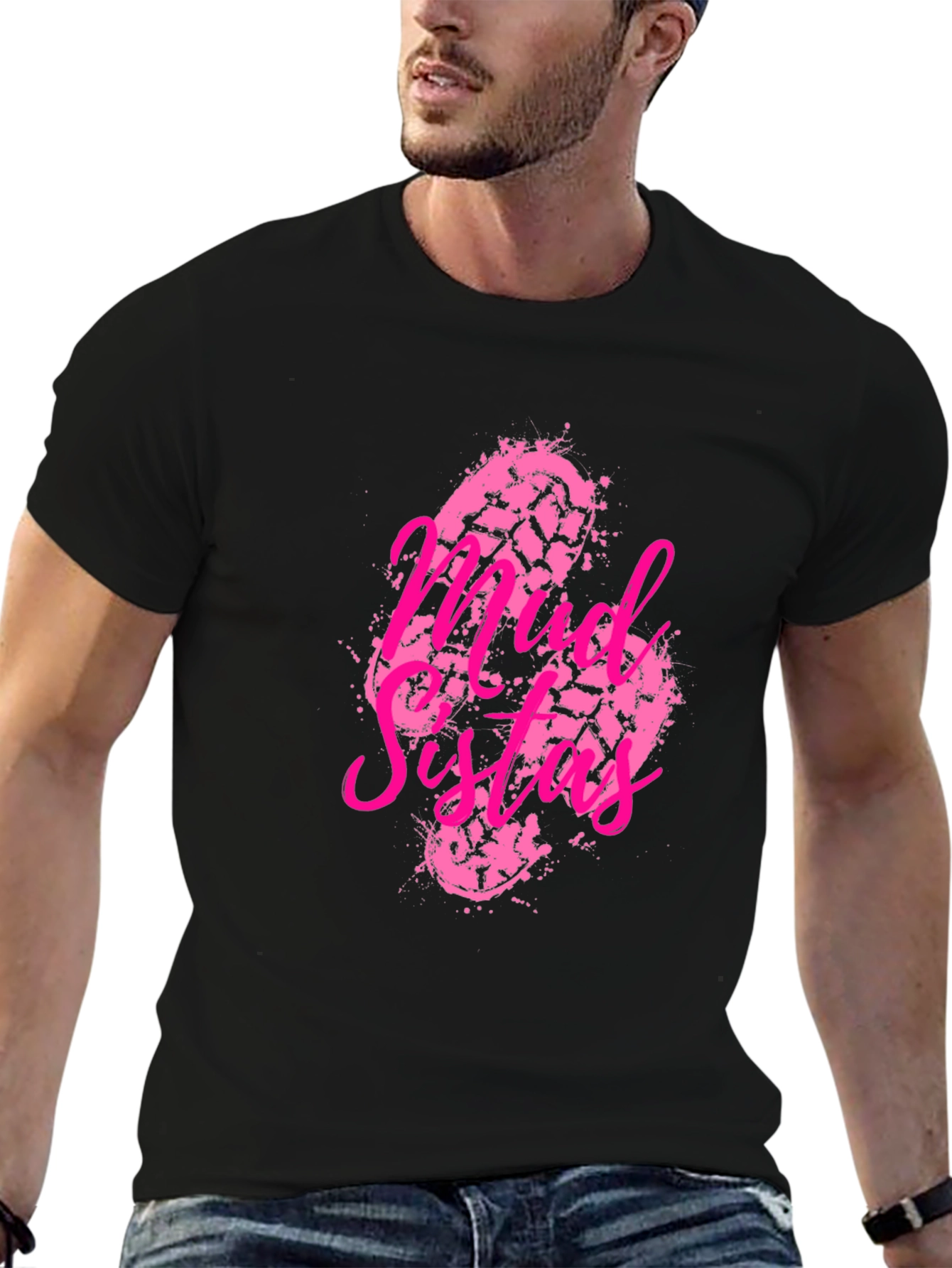 Mud Sisters Tee - Pink Print