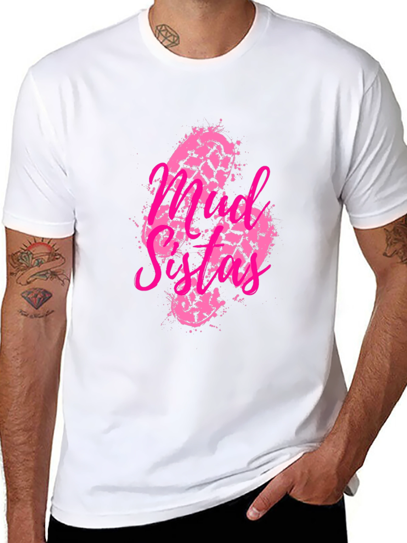 Mud Sisters Tee - Pink Print