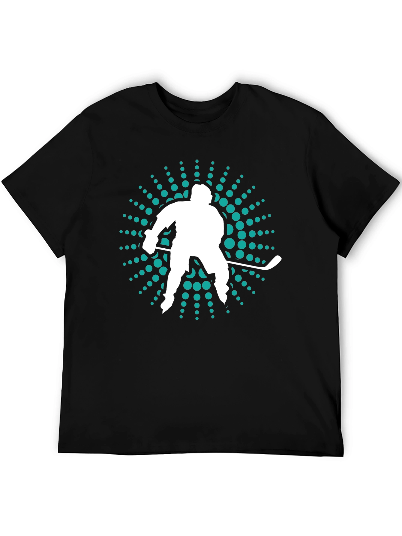 Hockey Player Graphic Tee - Sporty Mens T-Shirt