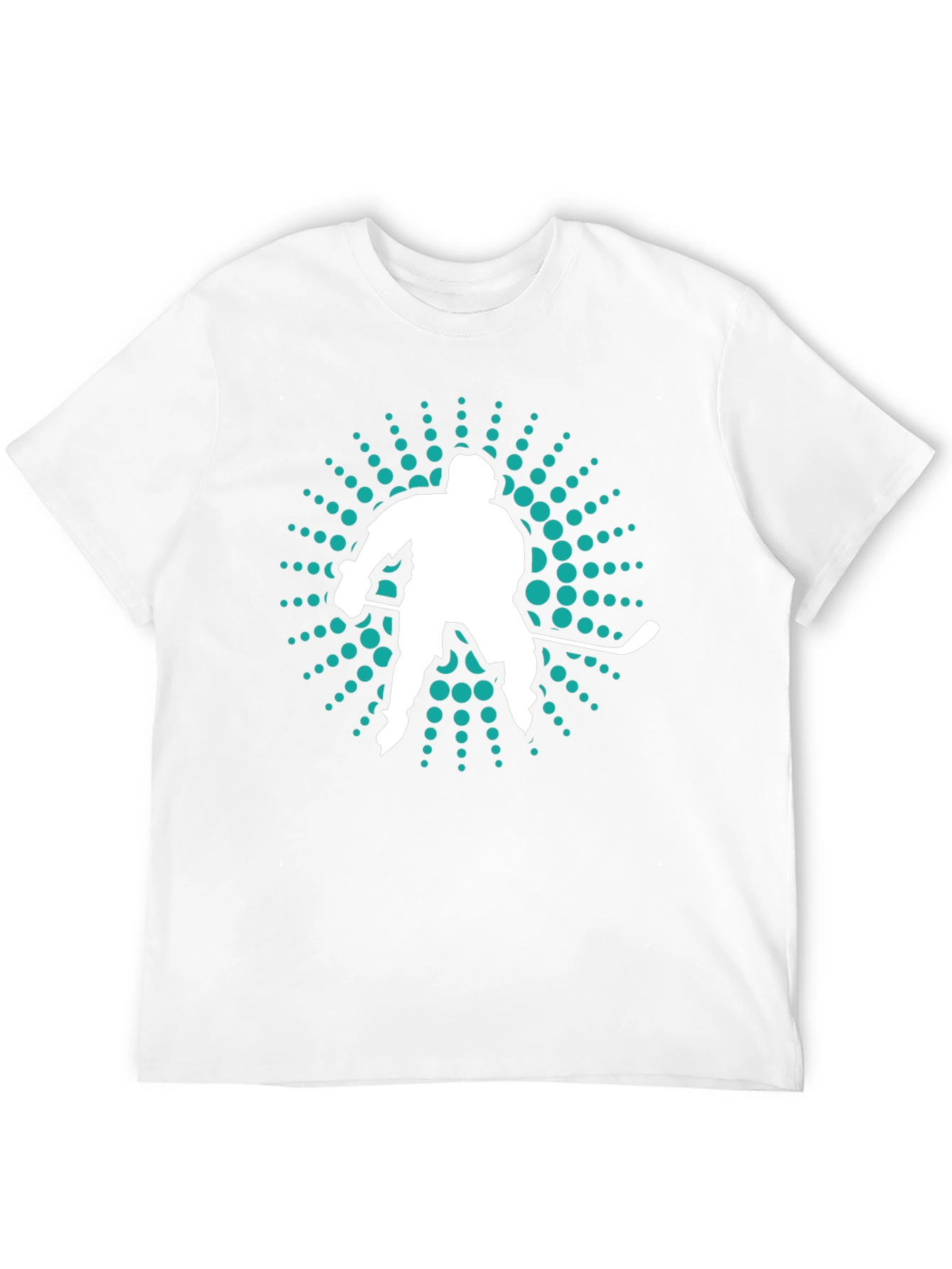 Hockey Player Graphic Tee - Sporty Mens T-Shirt
