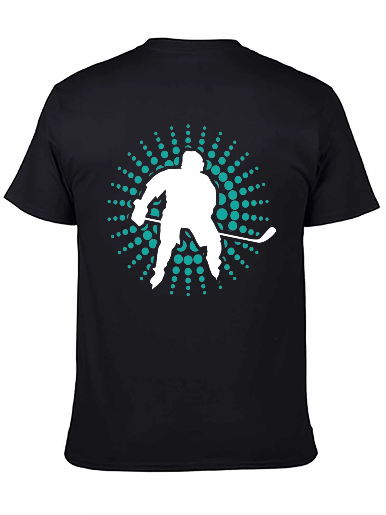 Hockey Player Graphic Tee - Sporty Mens T-Shirt