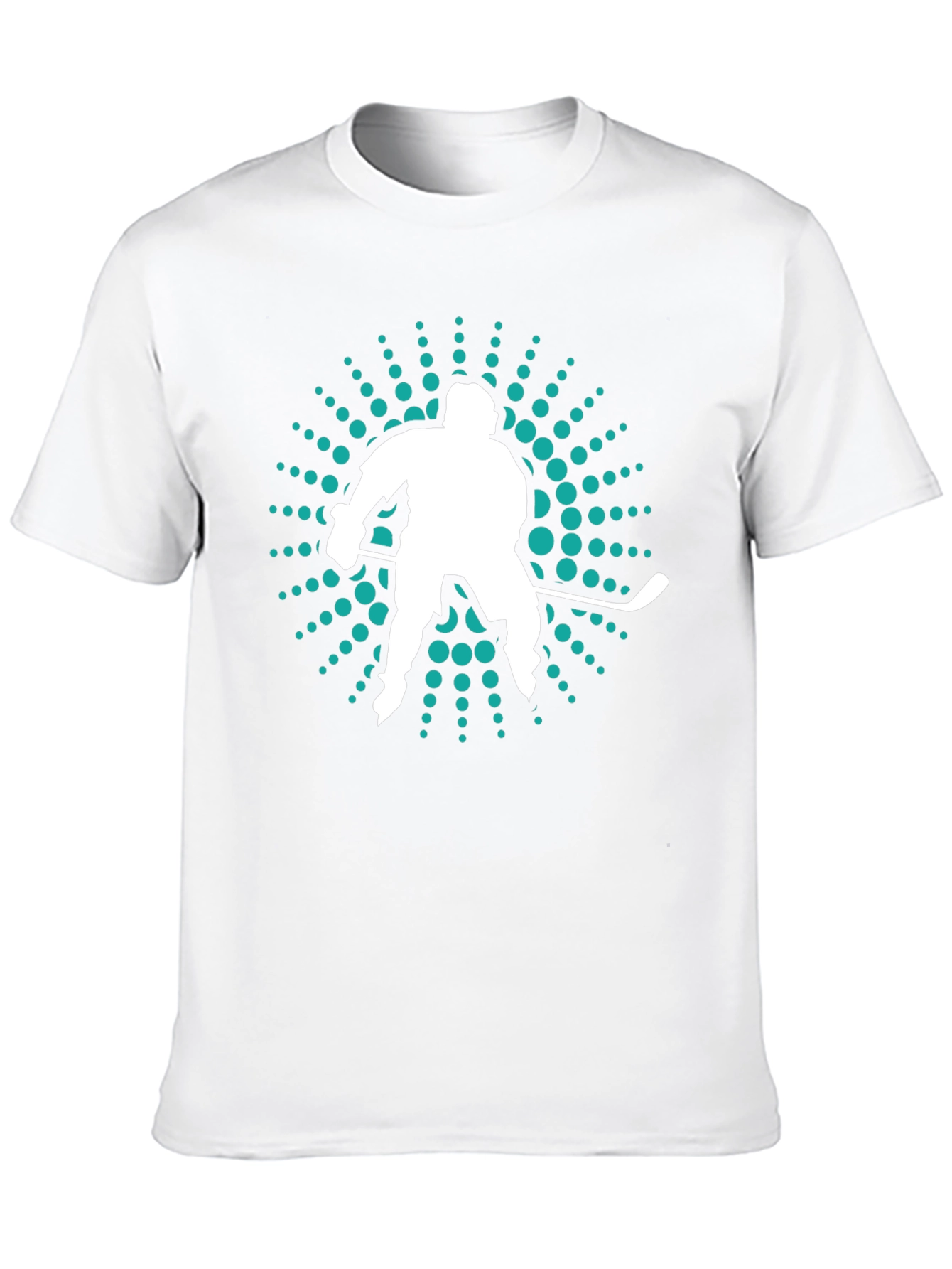 Hockey Player Graphic Tee - Sporty Mens T-Shirt