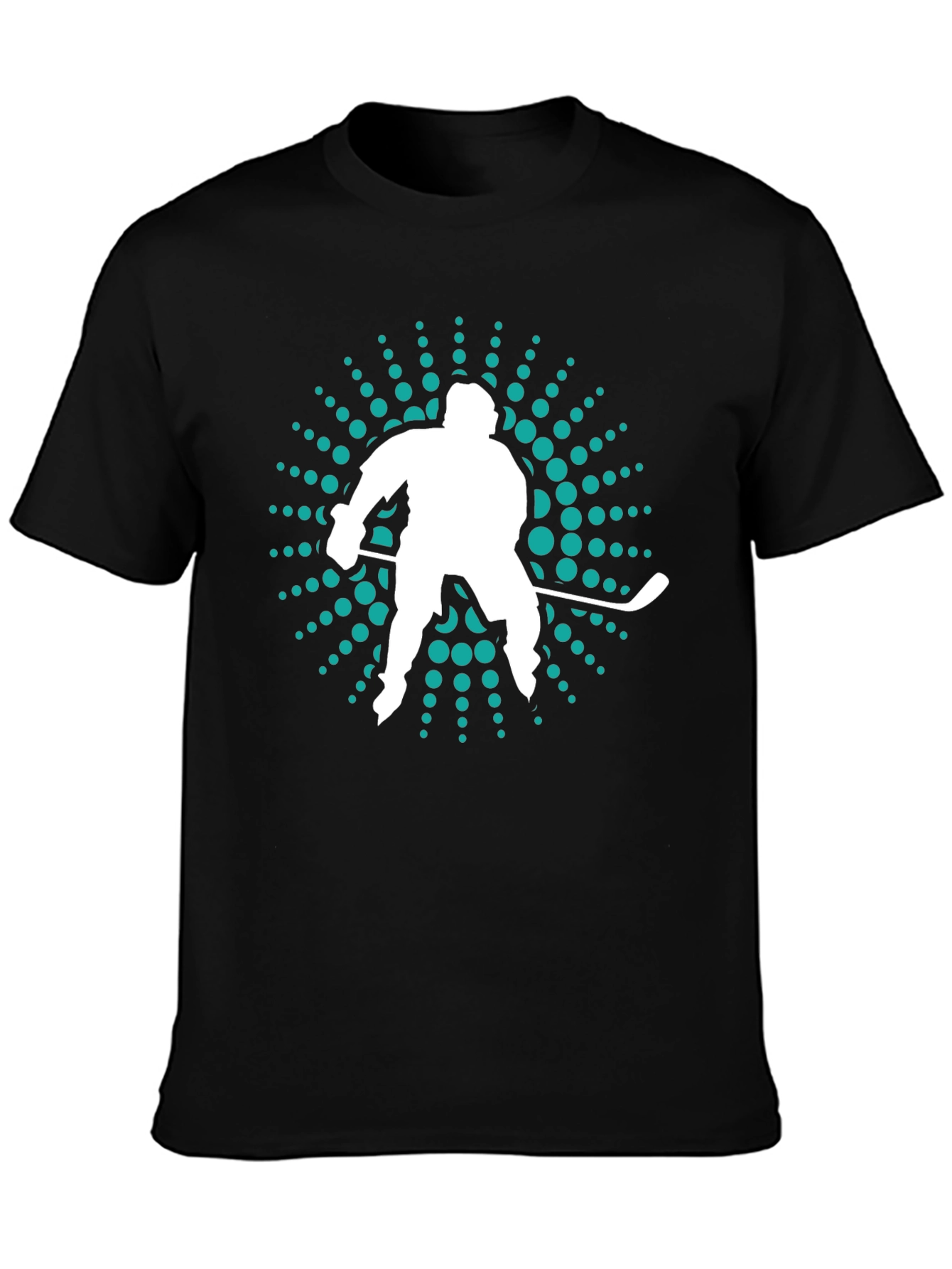 Hockey Player Graphic Tee - Sporty Mens T-Shirt