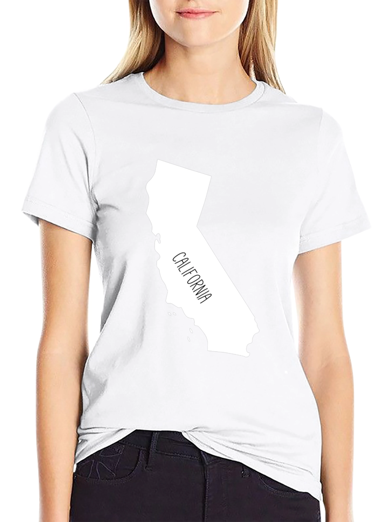 California State Outline T-Shirt - Black