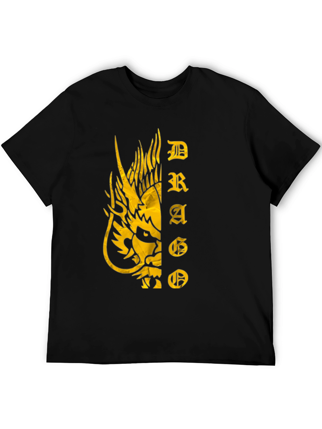 Dragon Graphic Print T-Shirt - Black Tee
