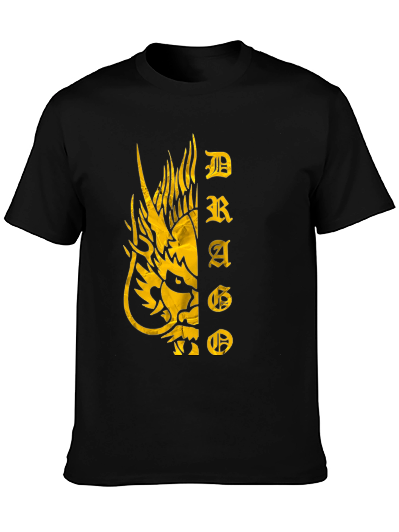 Dragon Graphic Print T-Shirt - Black Tee