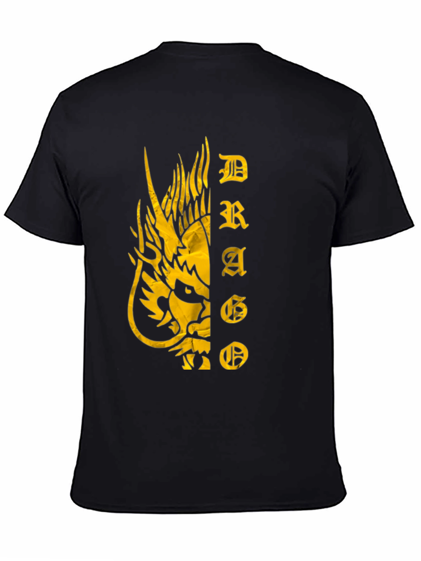 Dragon Graphic Print T-Shirt - Black Tee